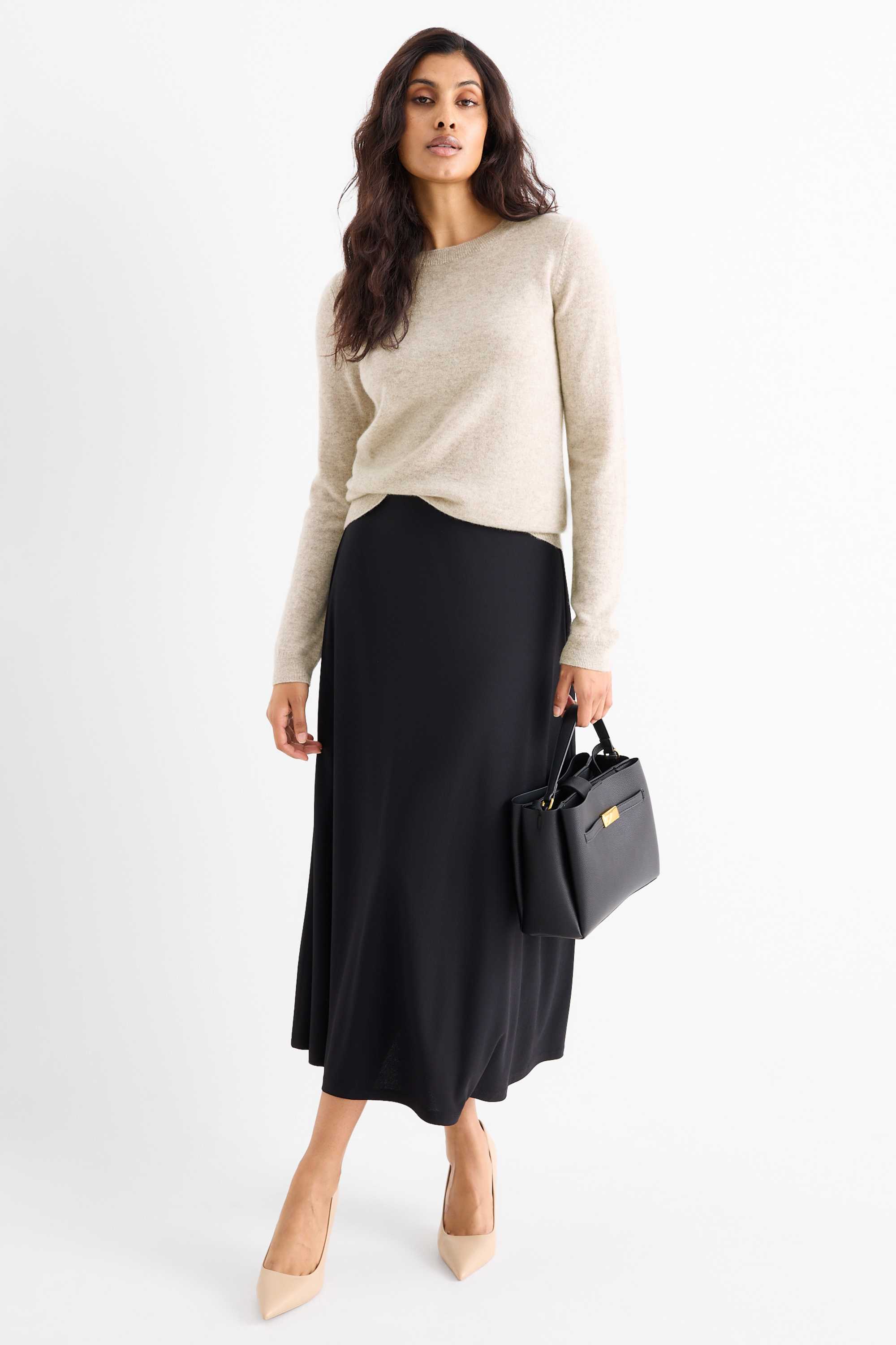Cashmere jumper light beige