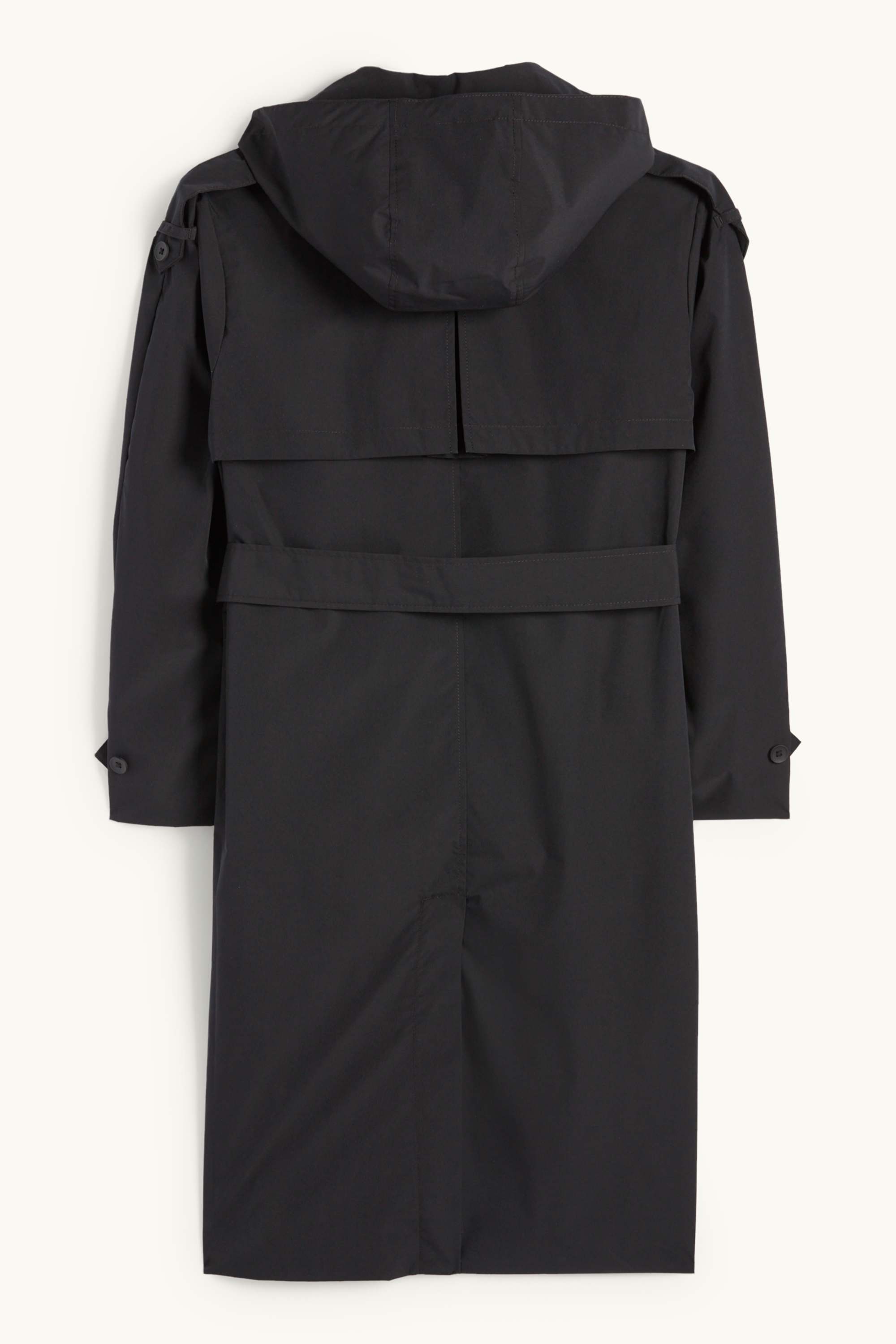Technical trench coat black