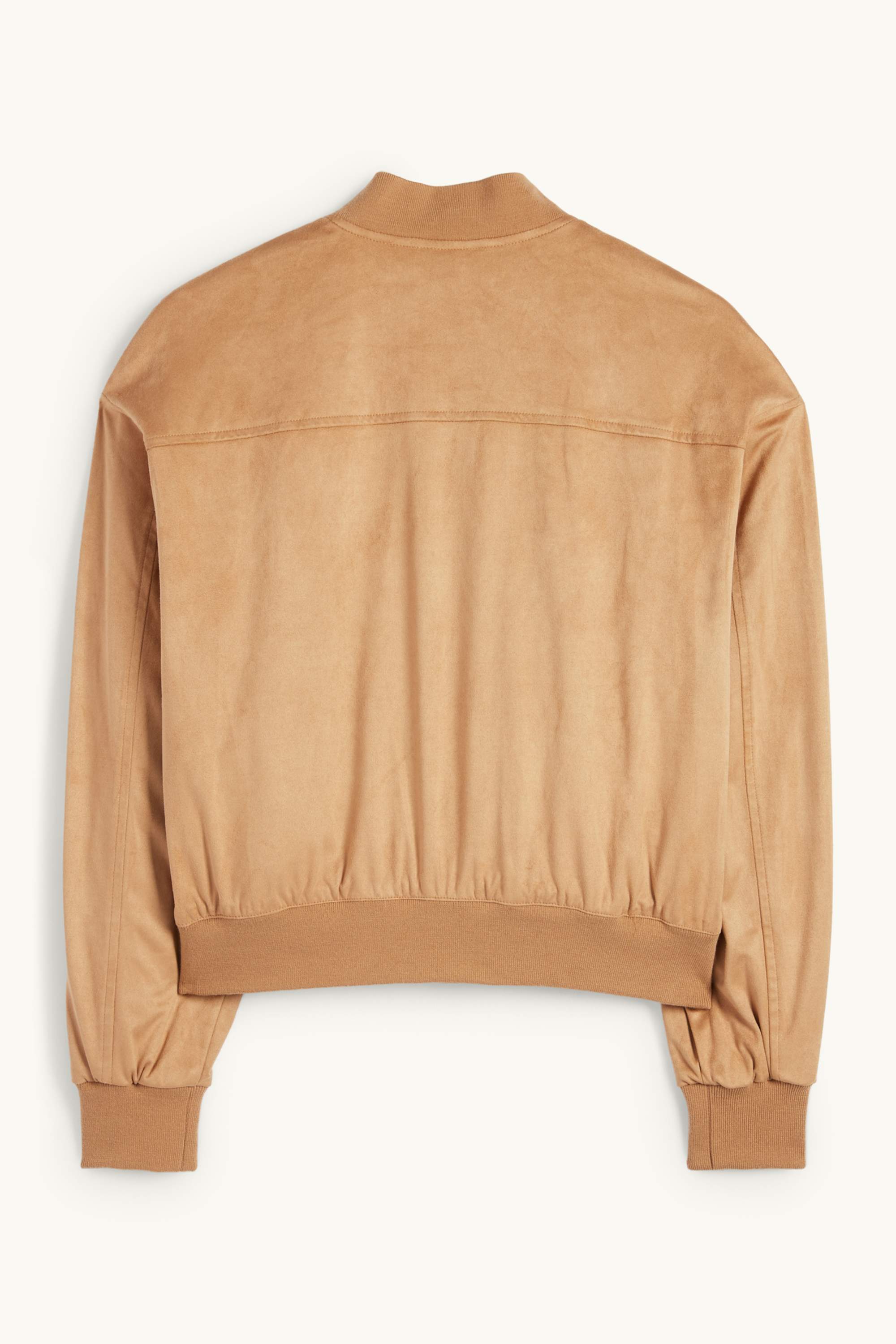 Bomber jacket - faux suede light brown