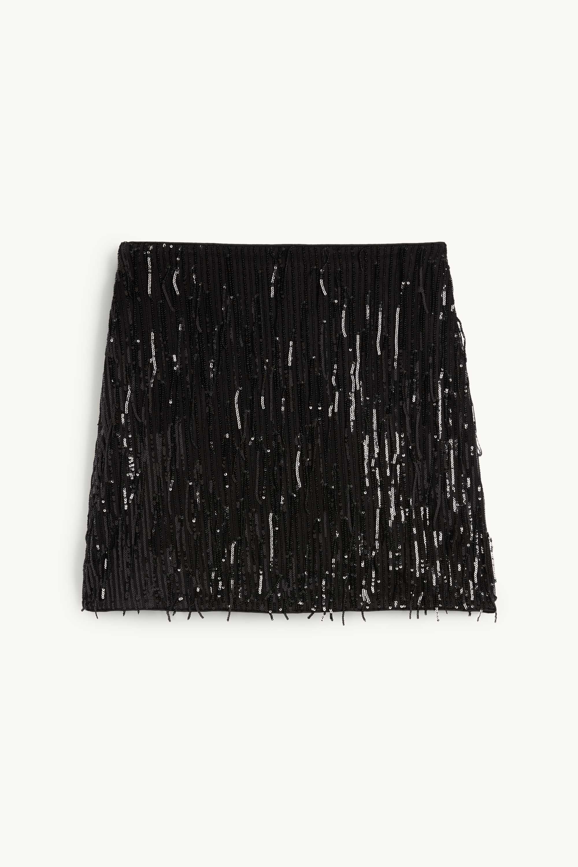 Sequin miniskirt black