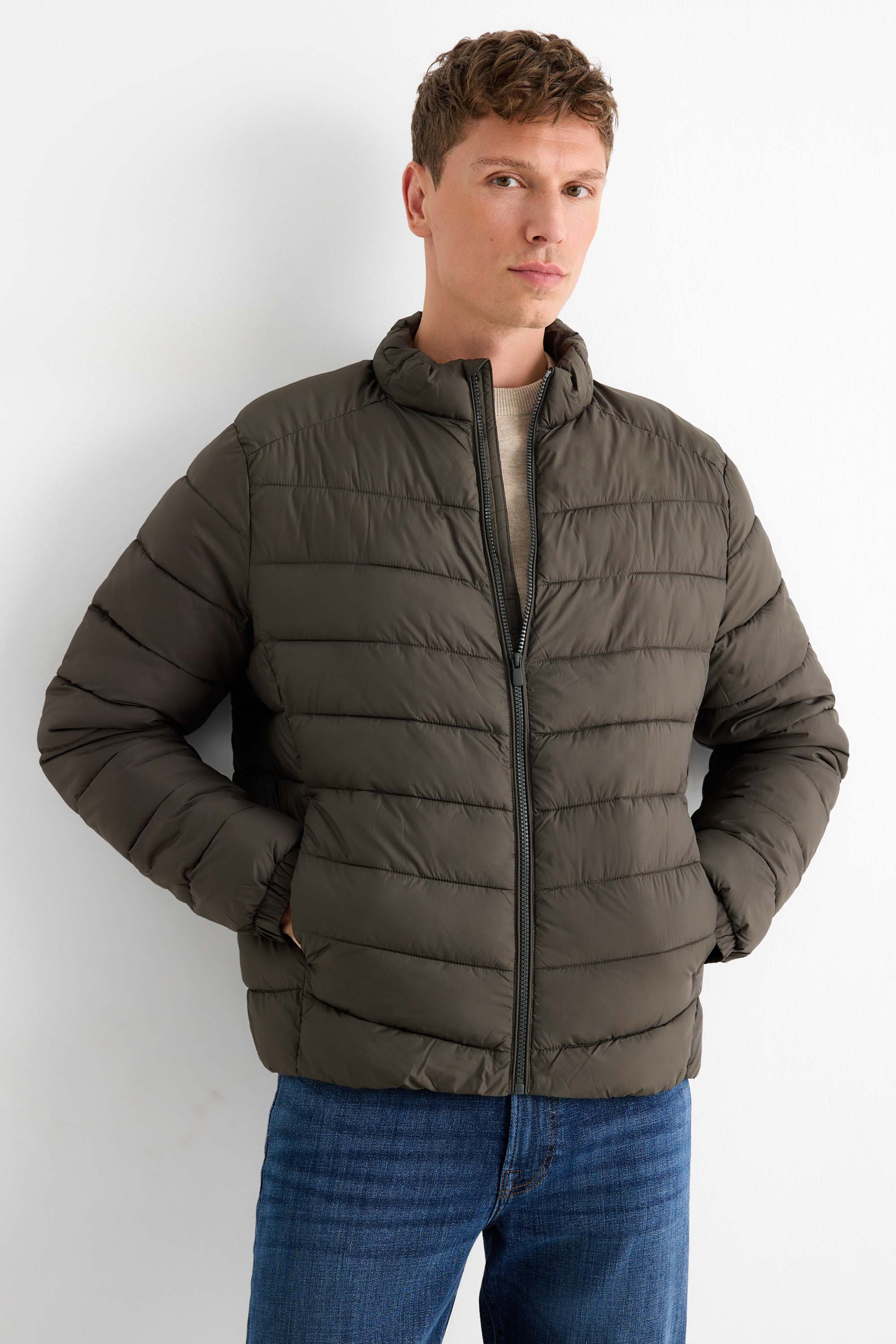 Quilted jacket dark green