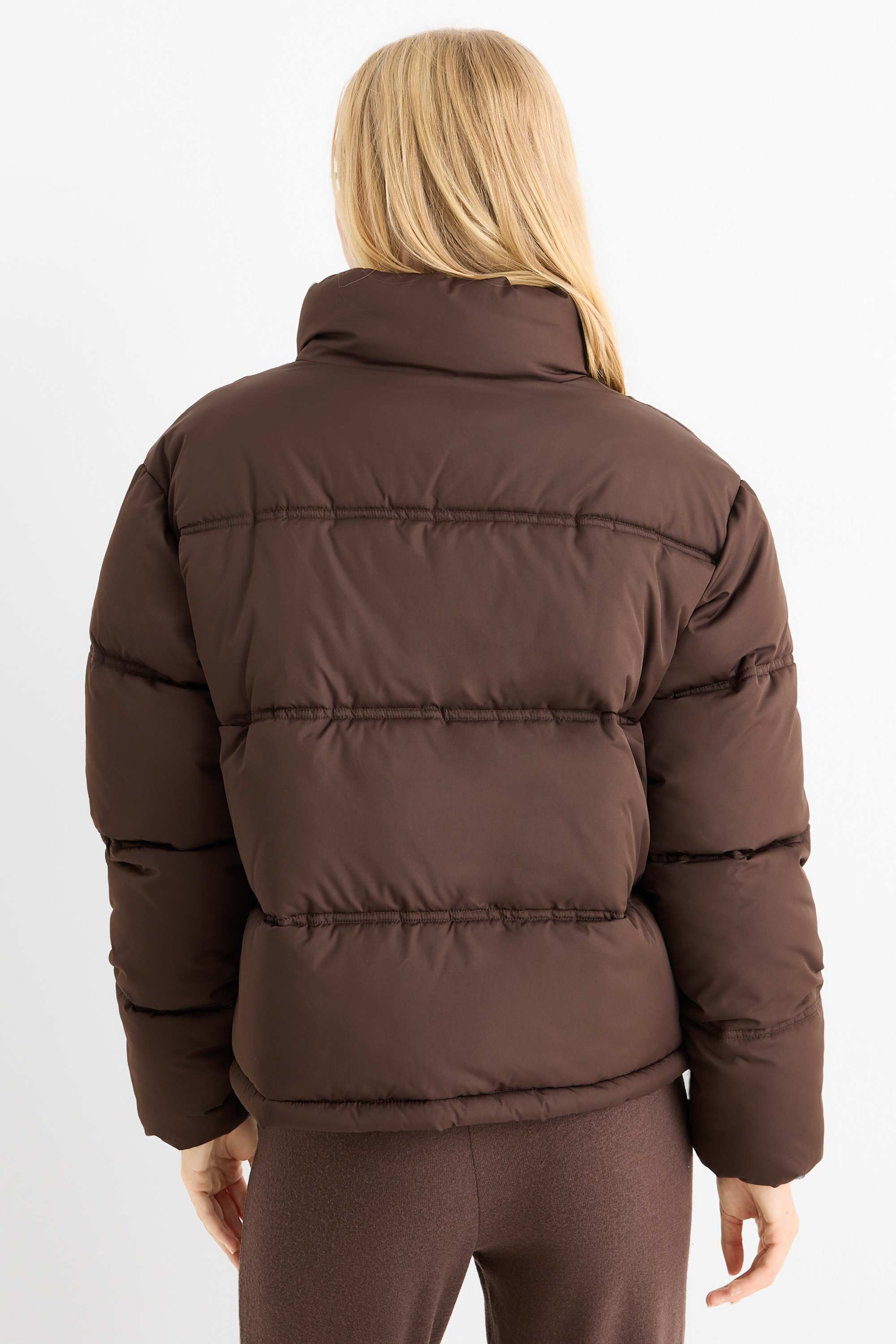 Quilted jacket dark brown