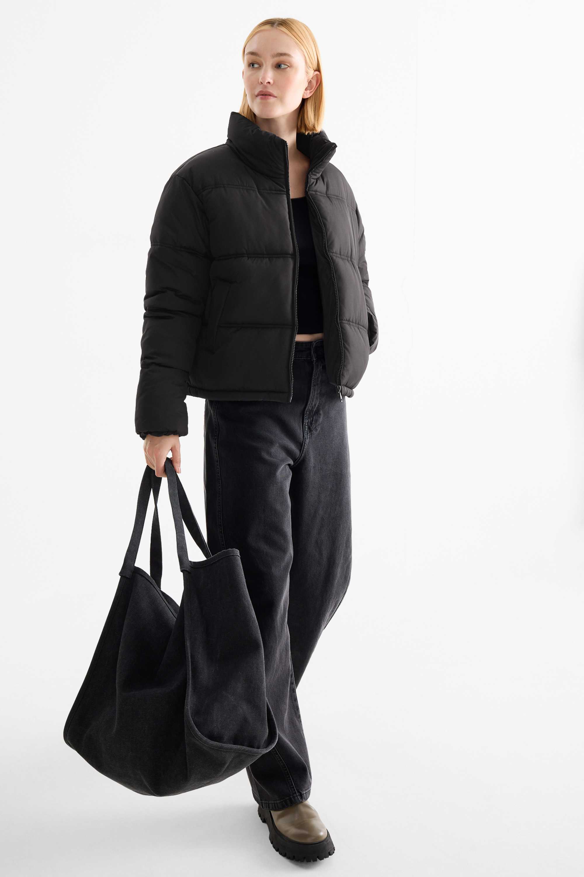 Quilted jacket black