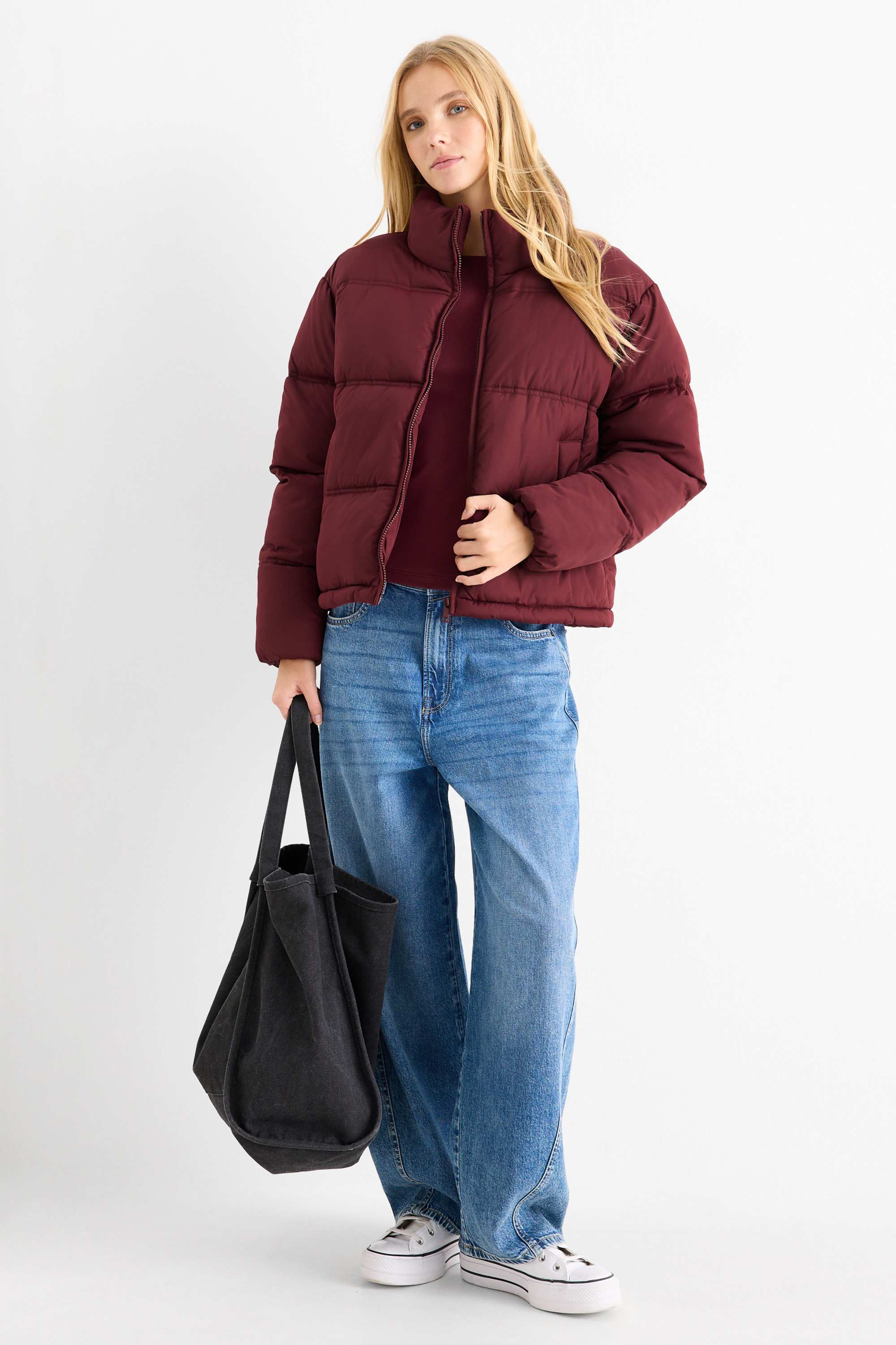 Quilted jacket bordeaux