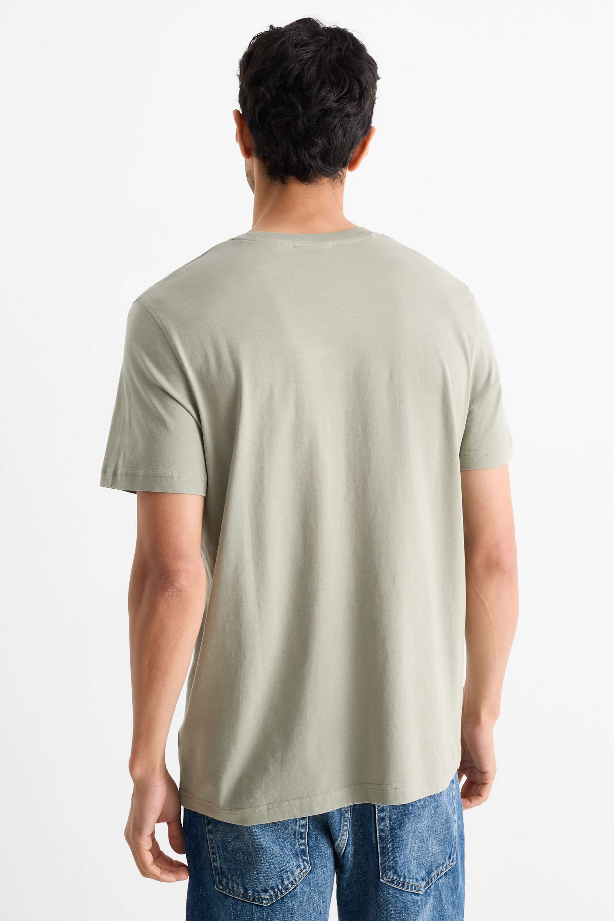 T-shirt - regular fit light green (1)
