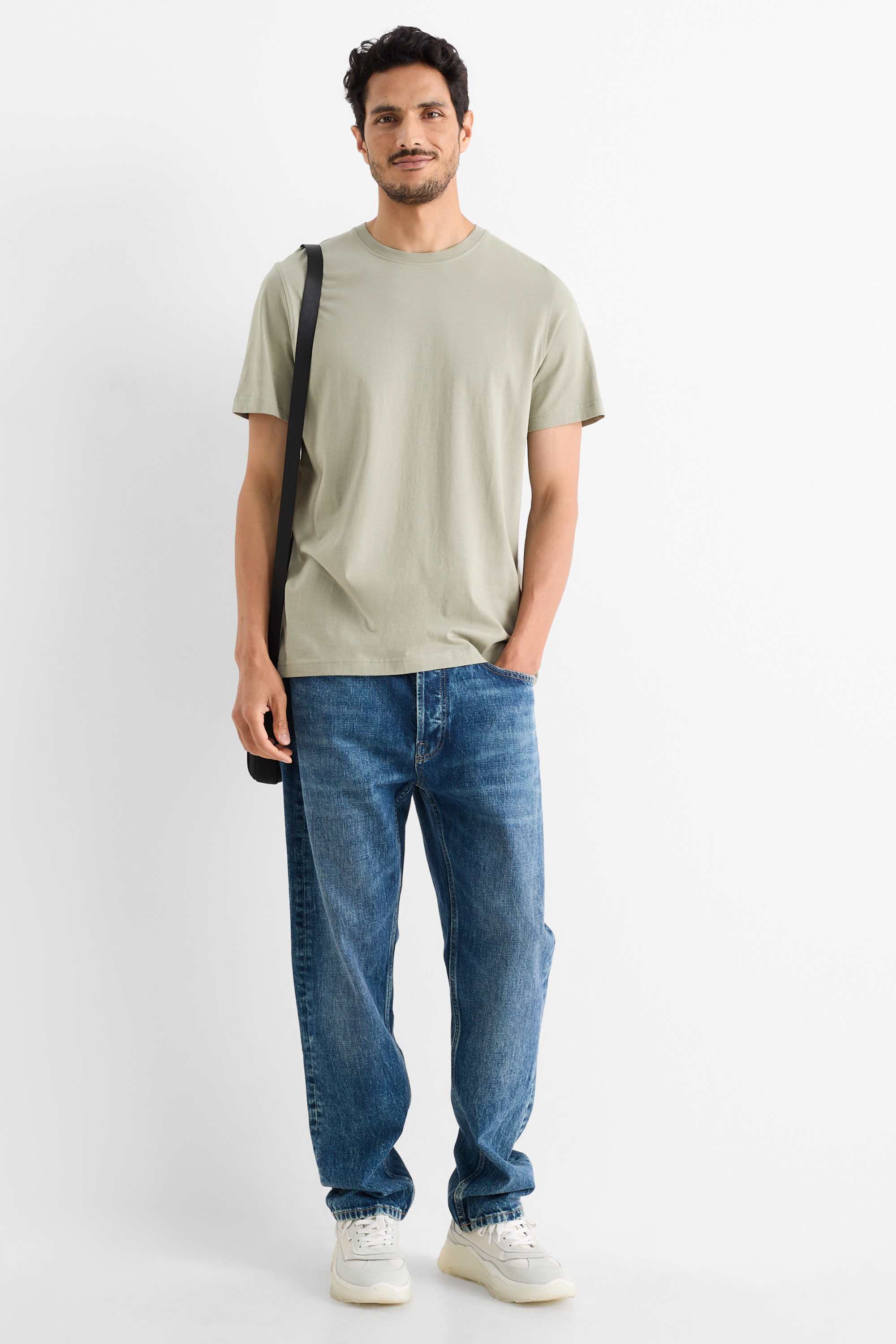 T-shirt - regular fit light green (1)