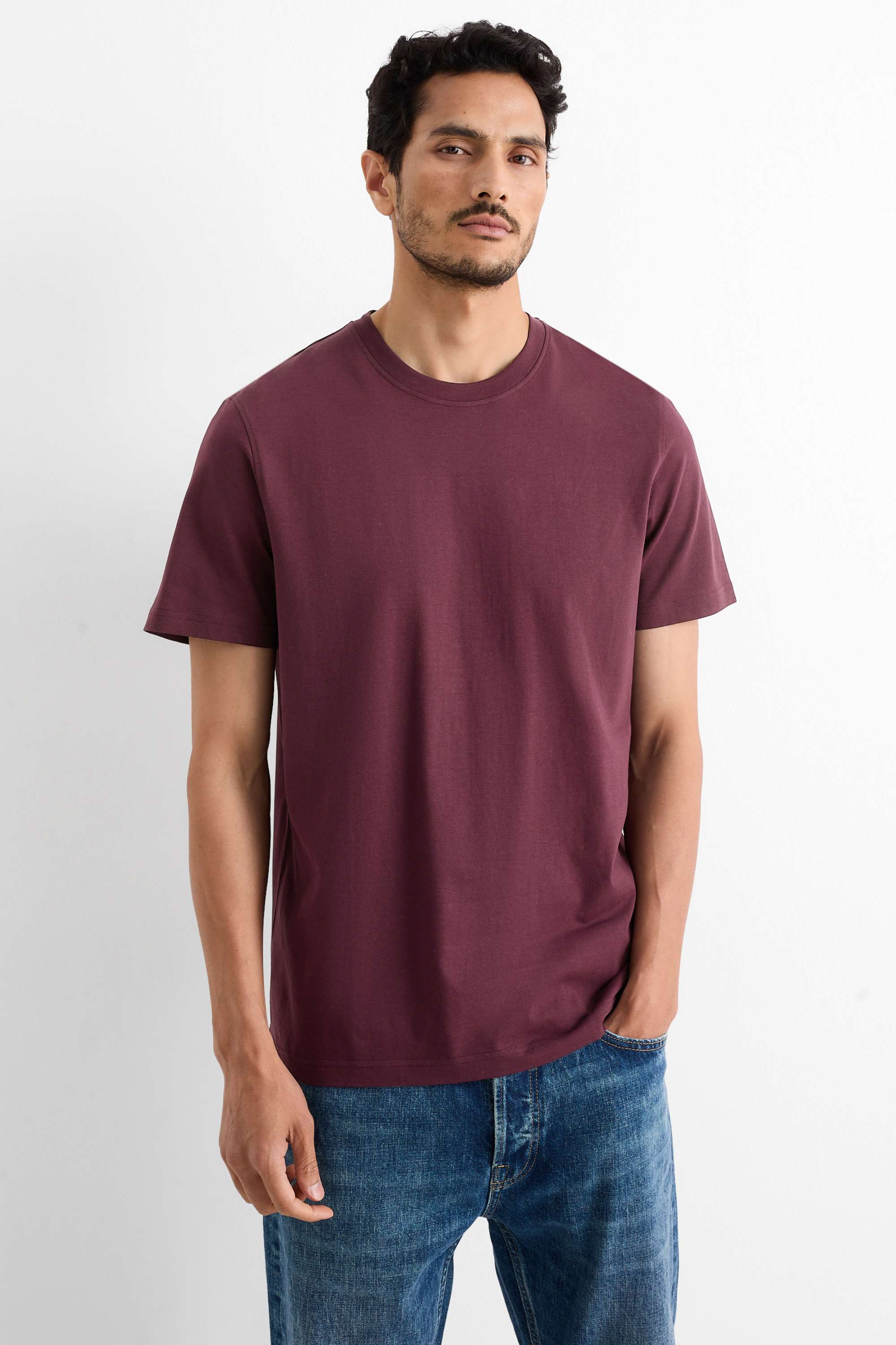 T-shirt - regular fit bordeaux