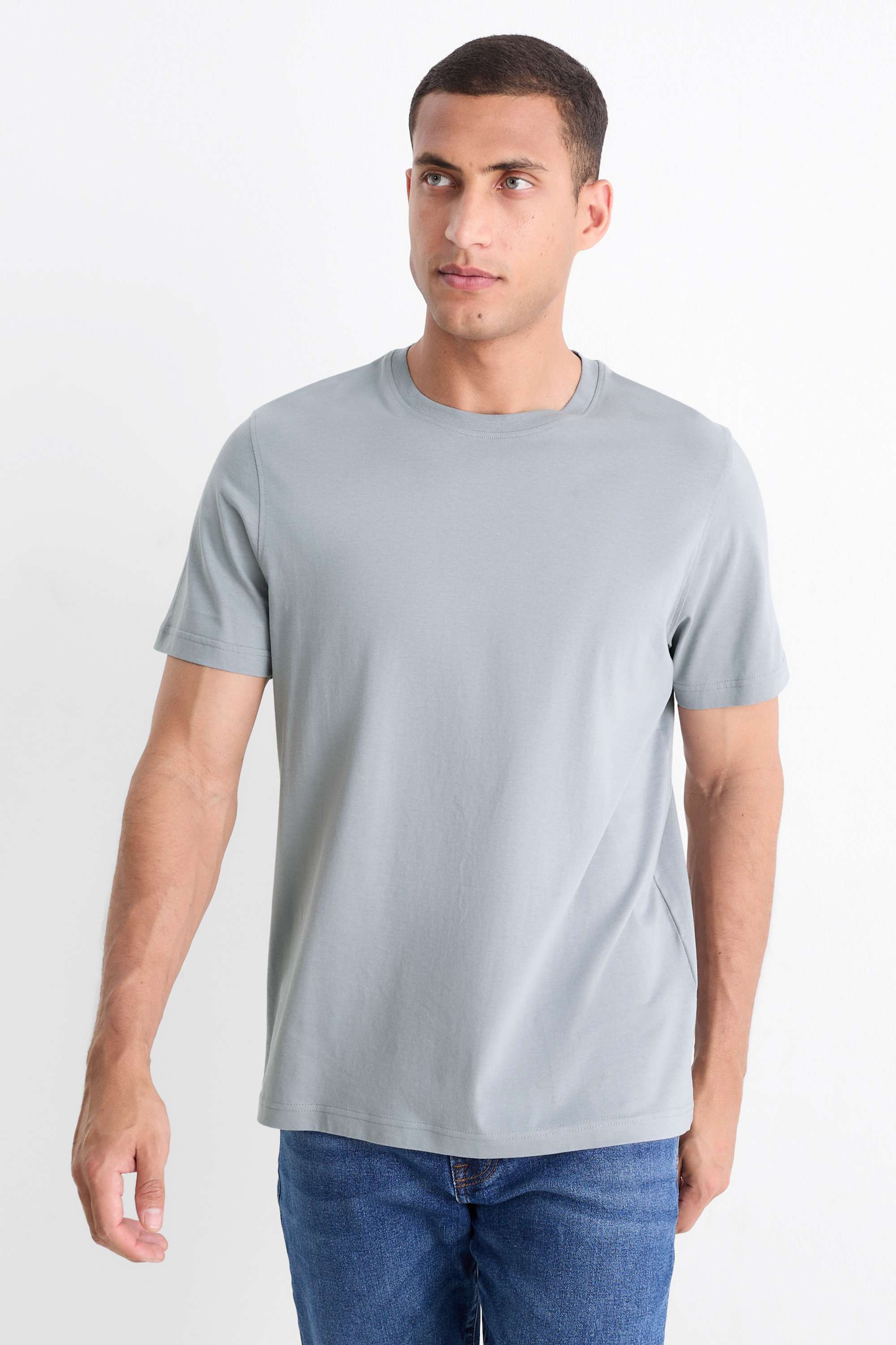 T-shirt - regular fit blue (3)