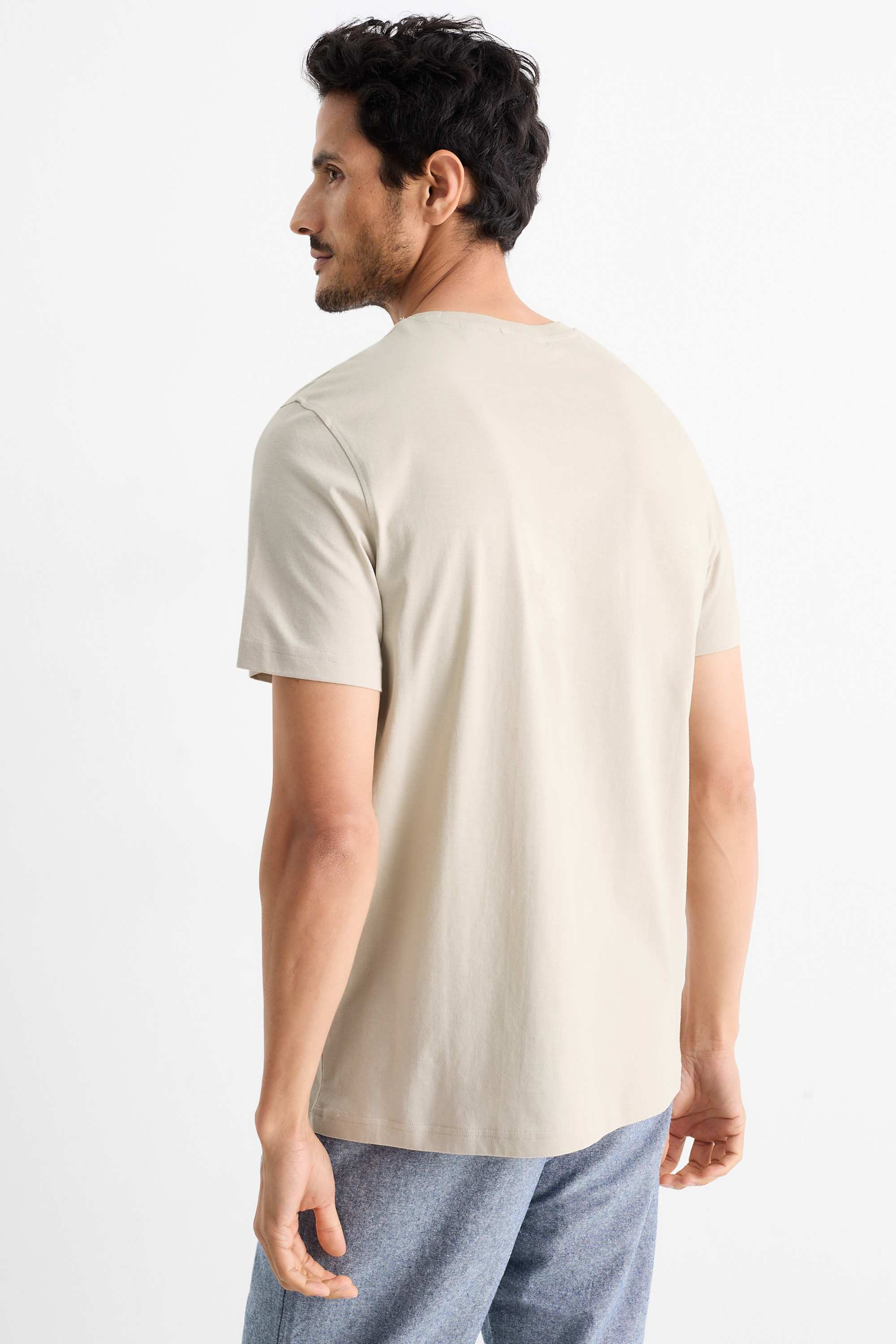 T-shirt - regular fit beige (6)