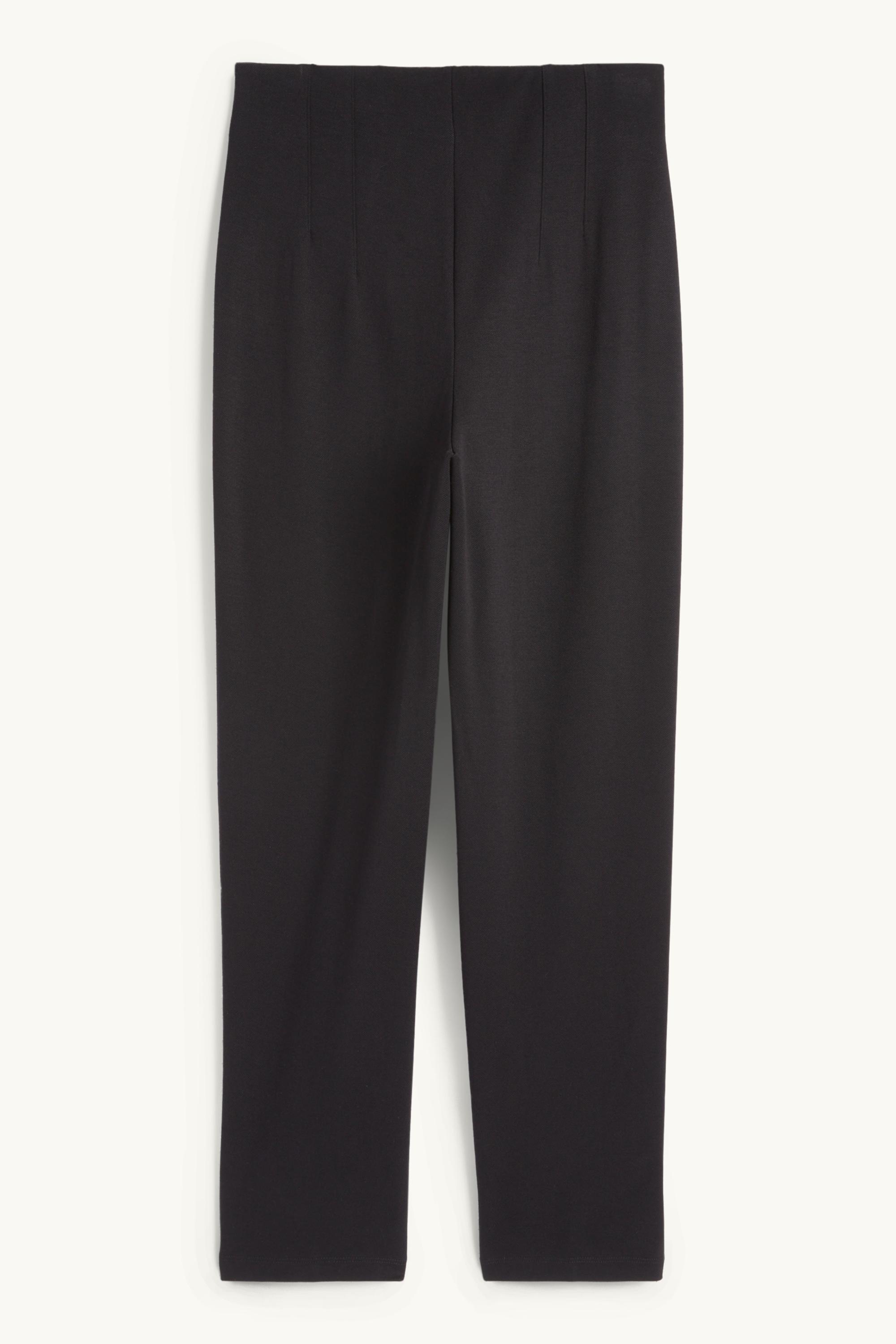 Jersey trousers - high waist - slim fit black