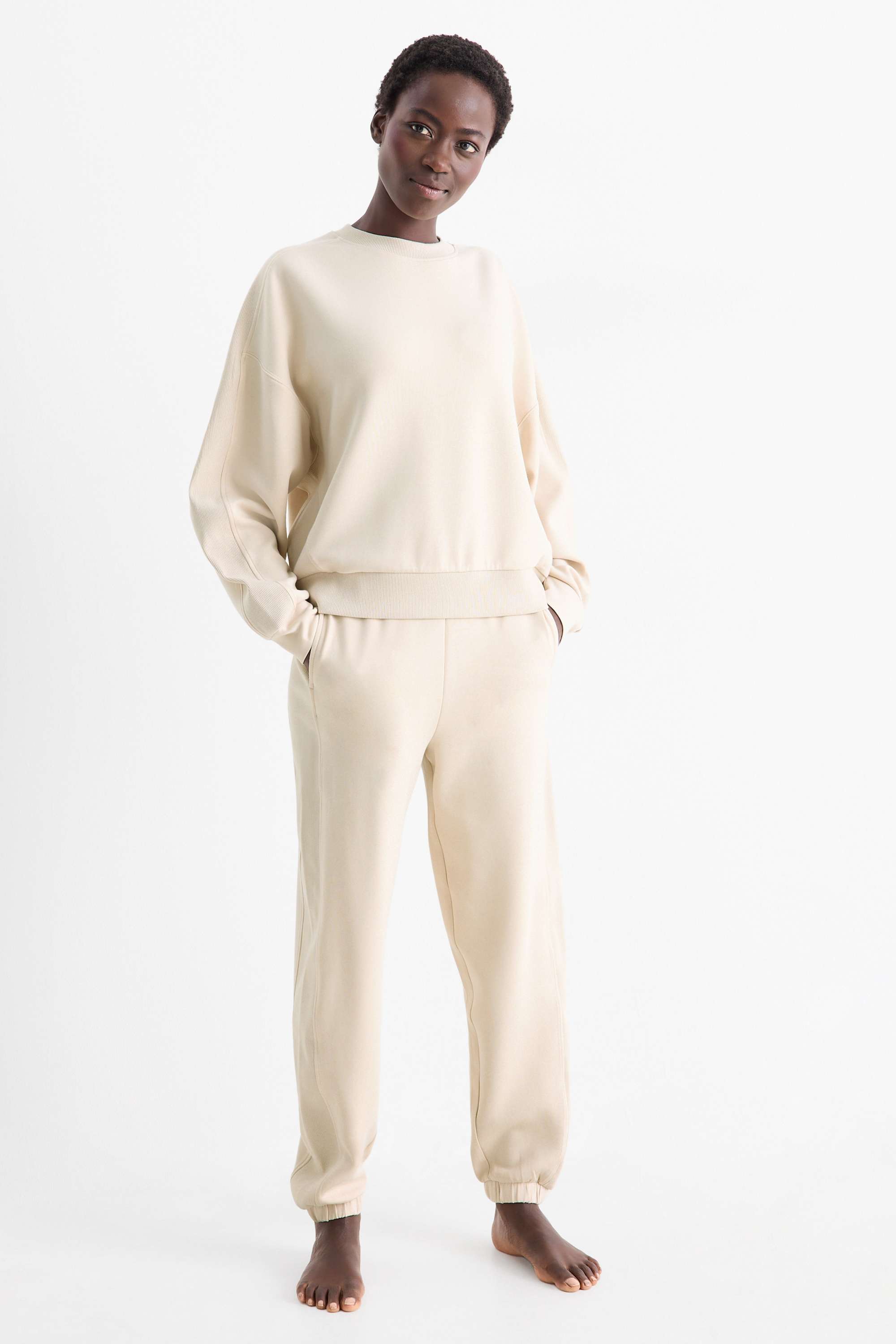 Active sweatshirt - yoga light beige