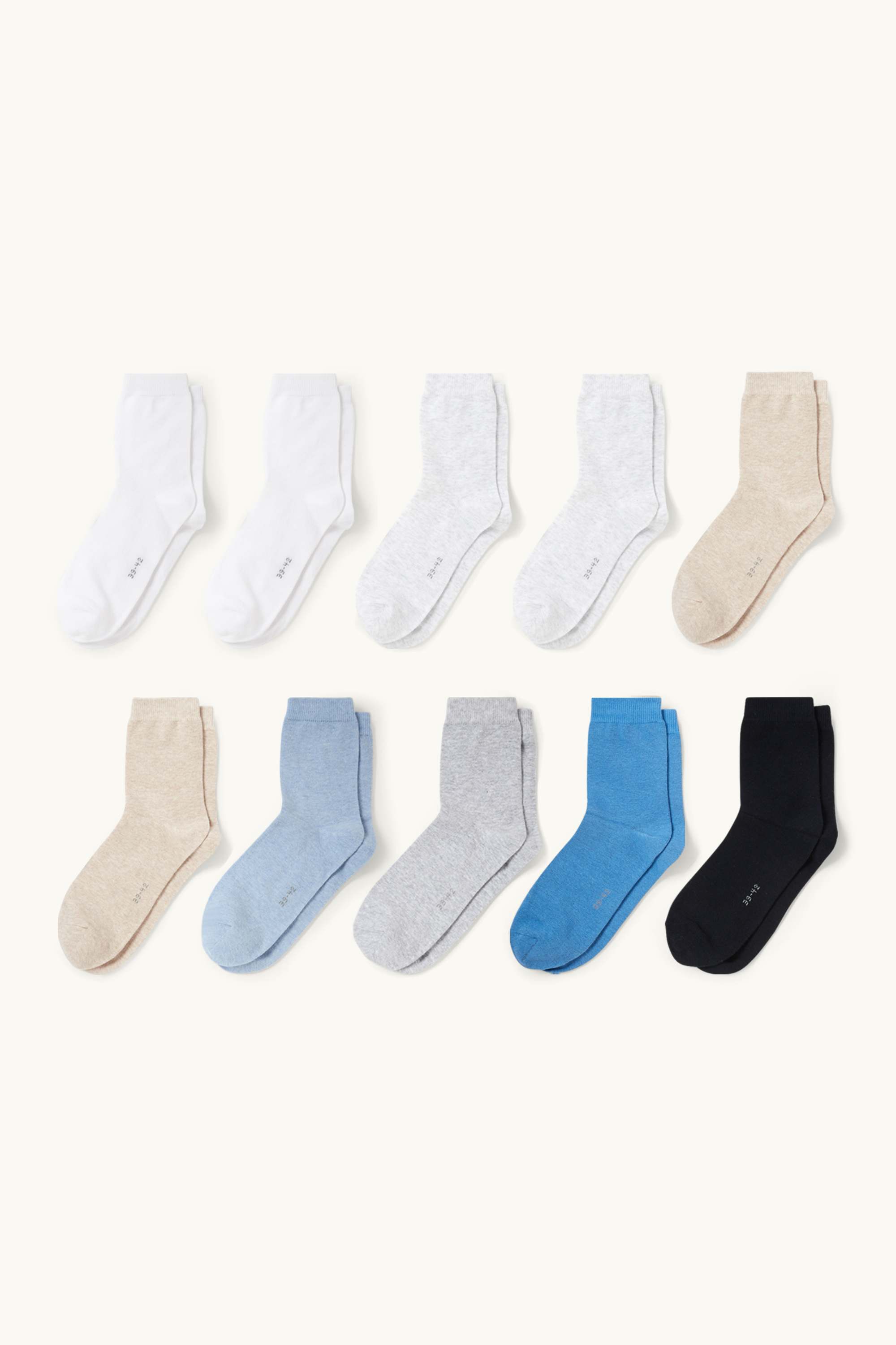 Multipack of 10 - socks light blue