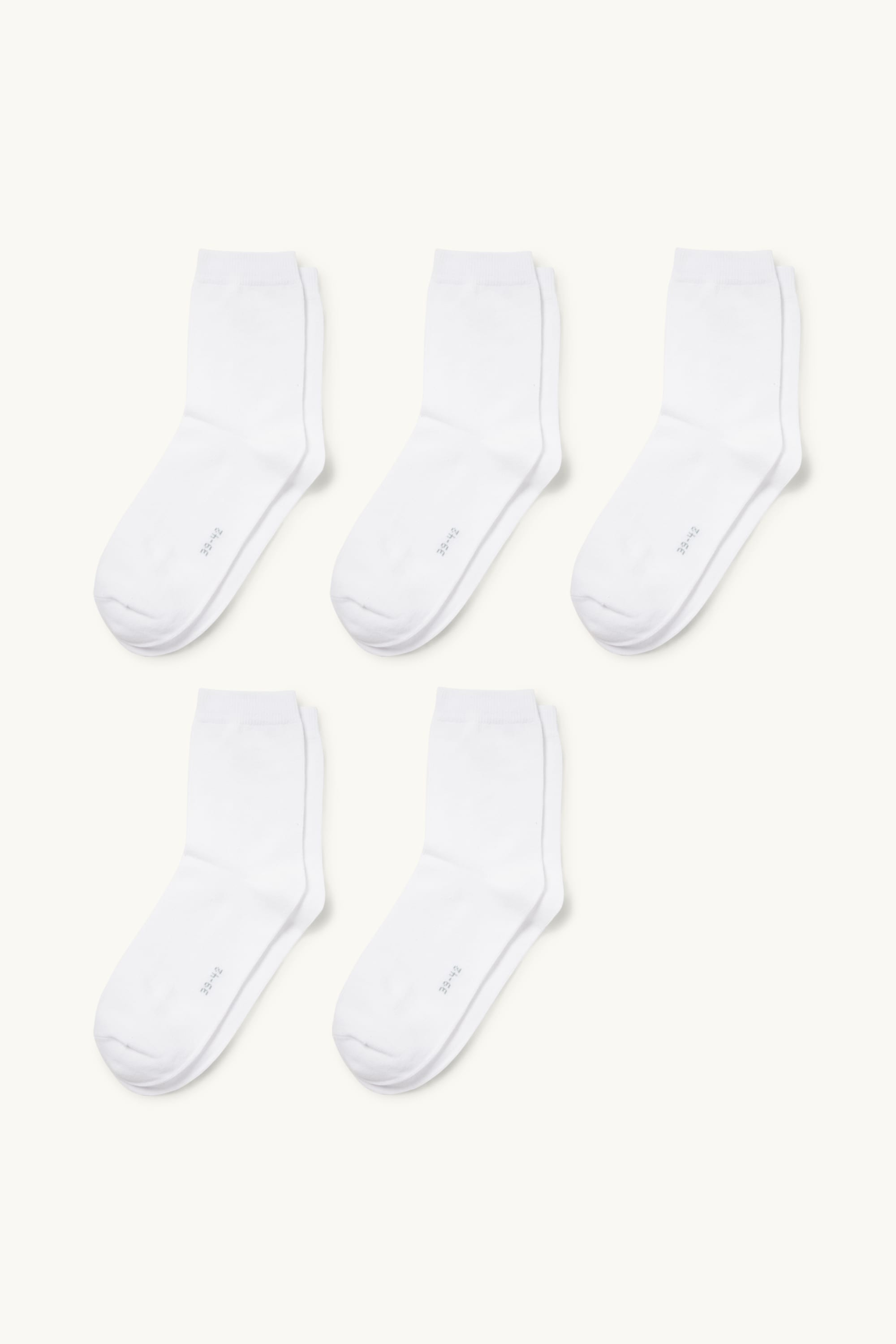 Multipack of 5 - socks white