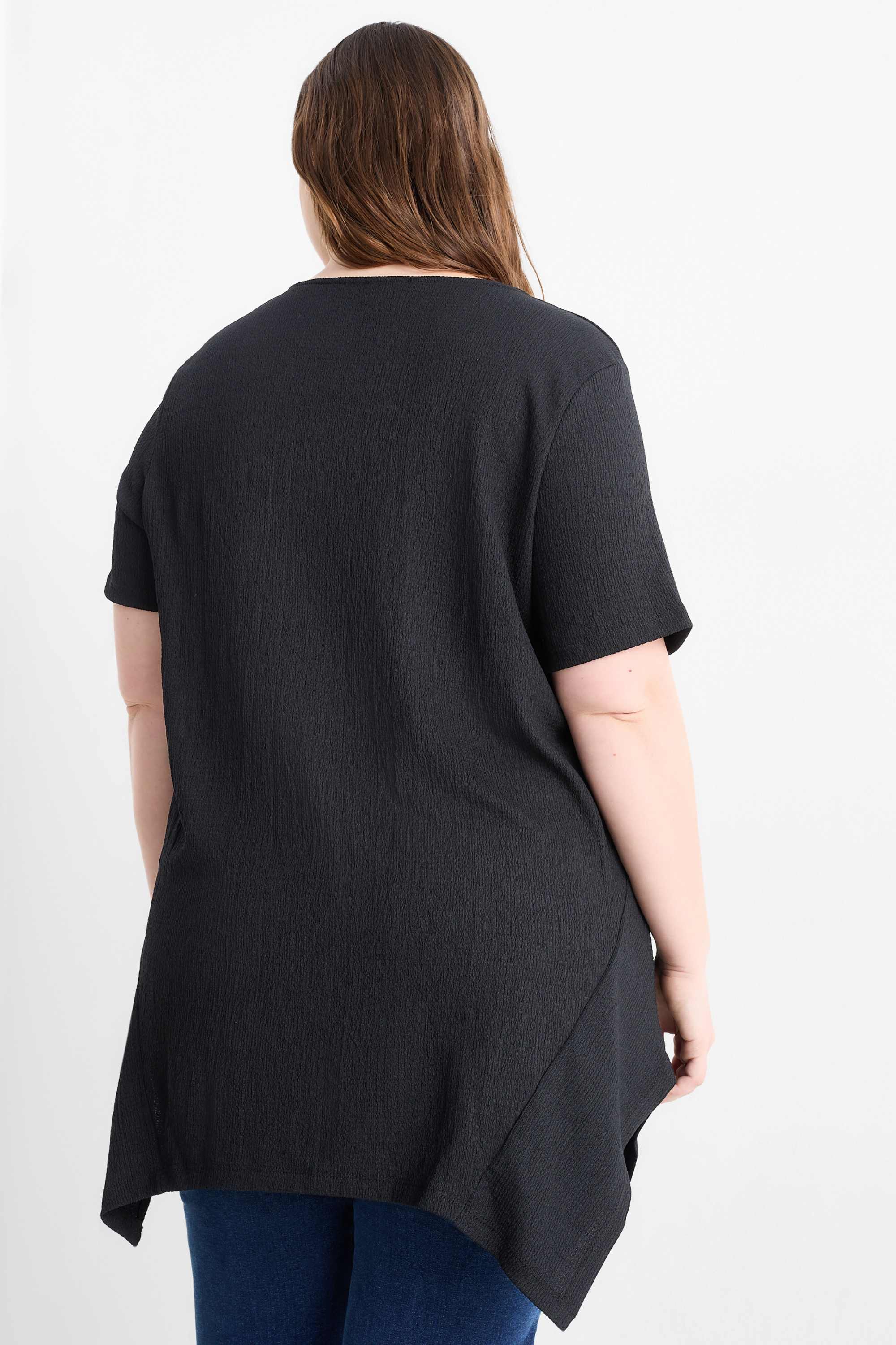 T-shirt - textured black (2)