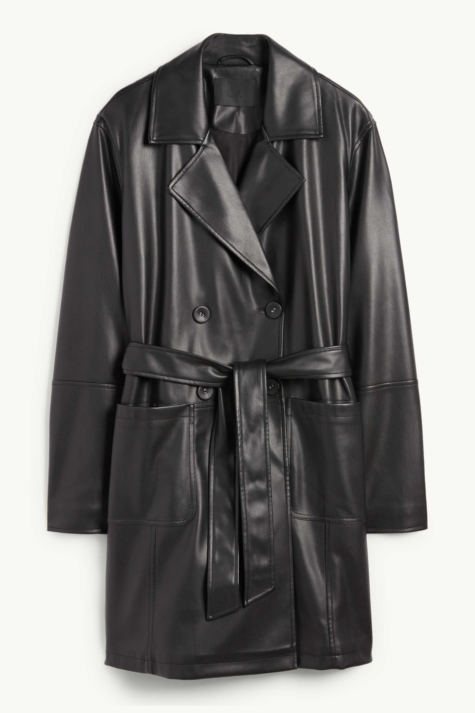 Coat - faux leather black