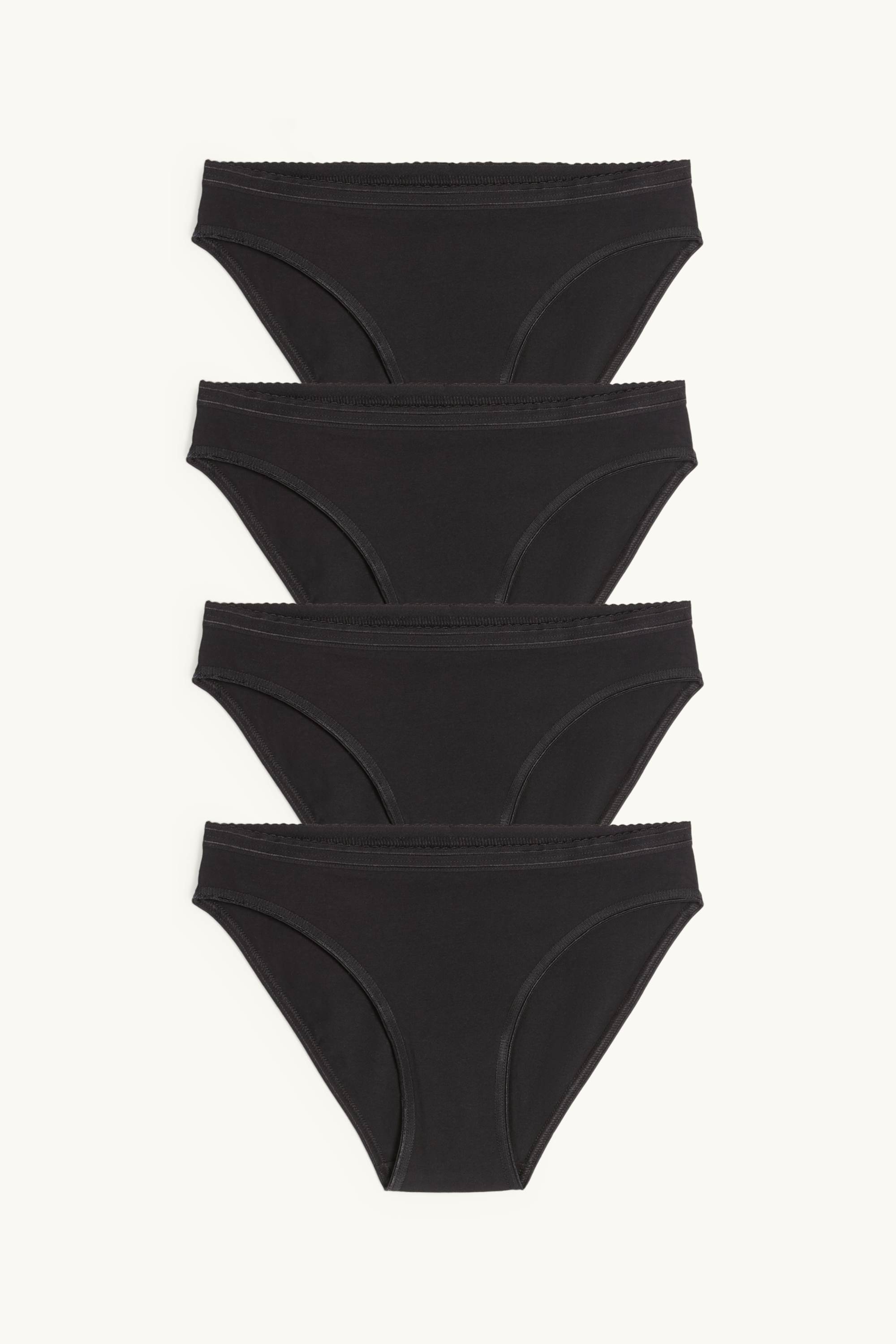 Multipack of 4 - knickers black