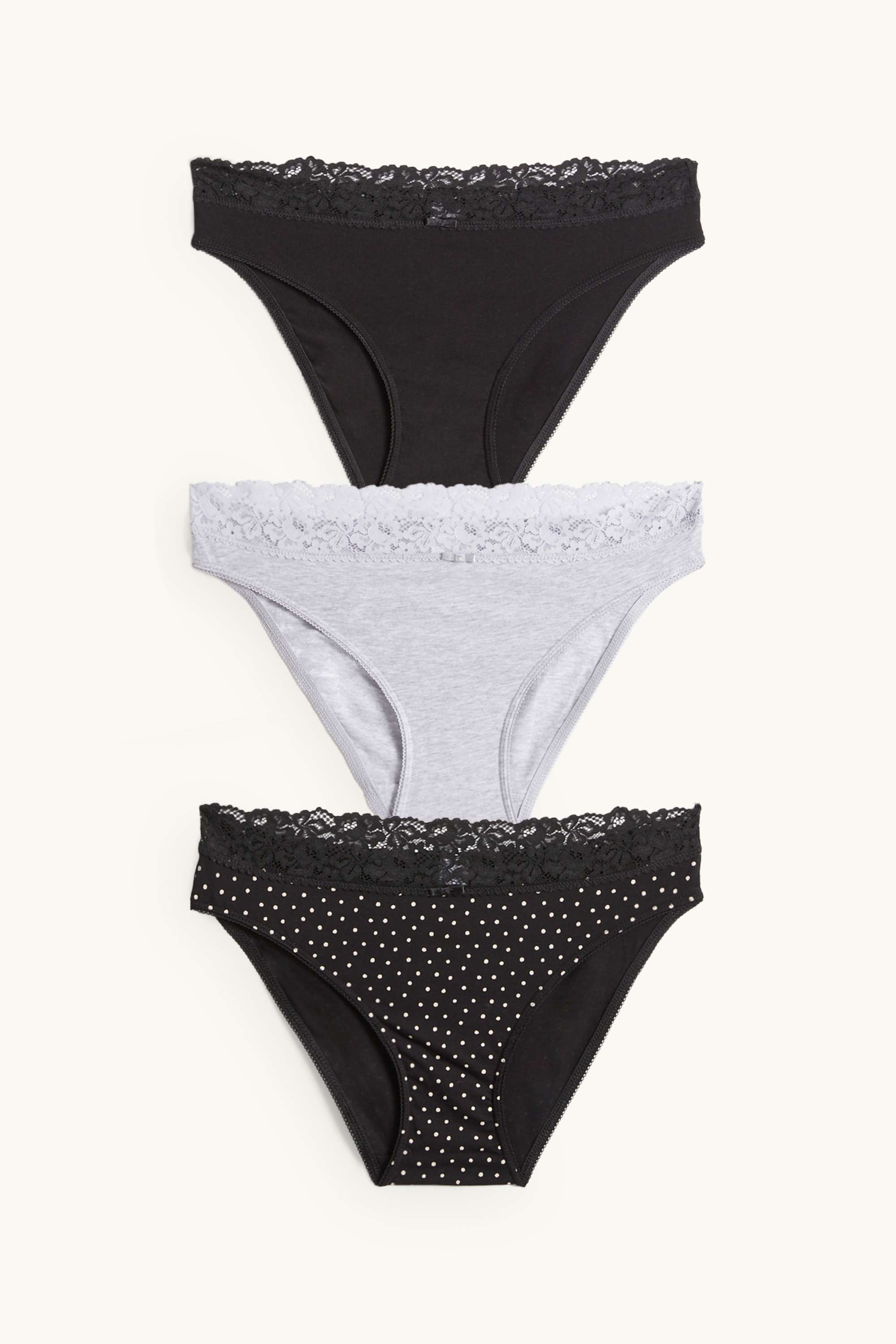 Multipack of 3 - knickers black