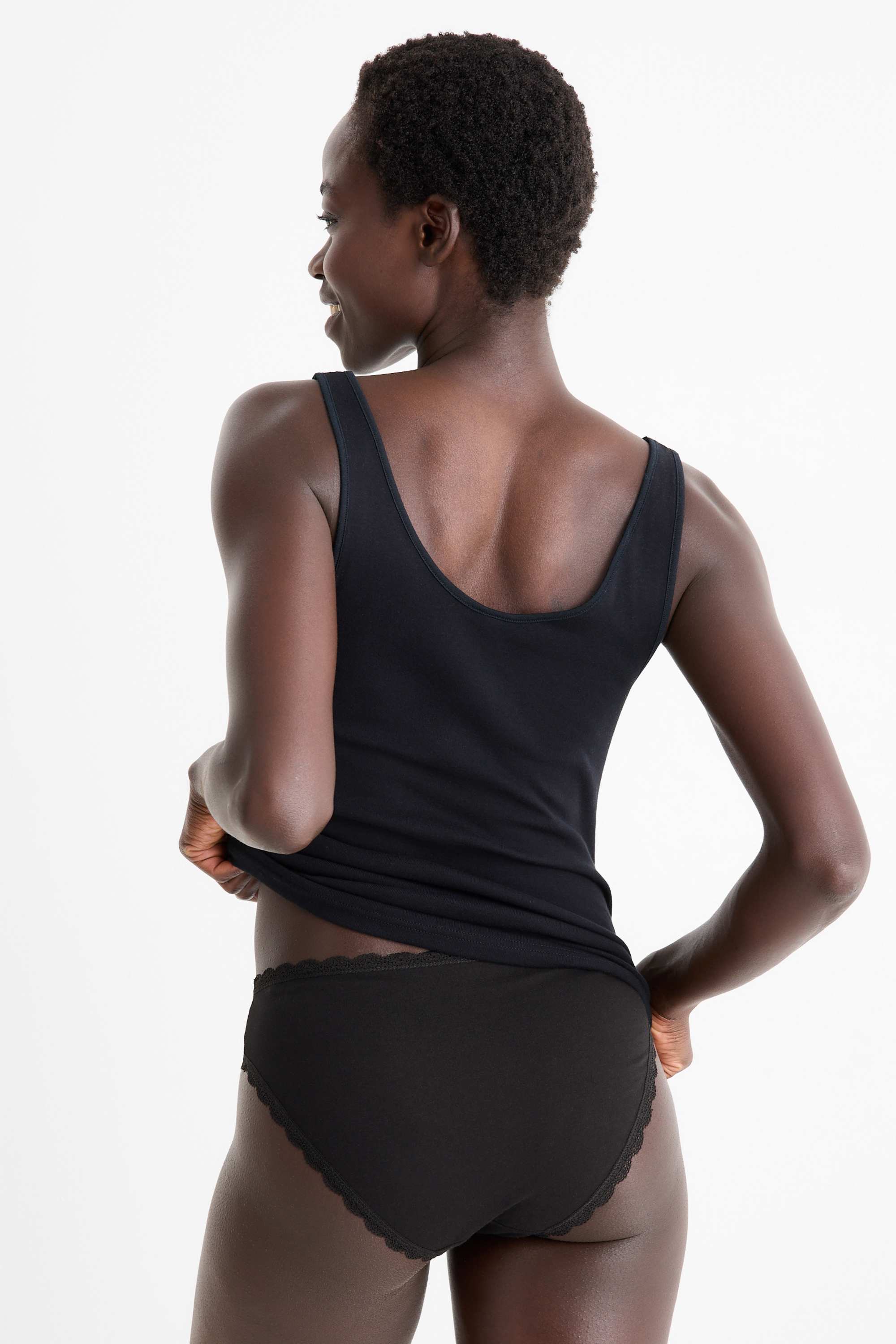 Multipack of 4 - knickers black