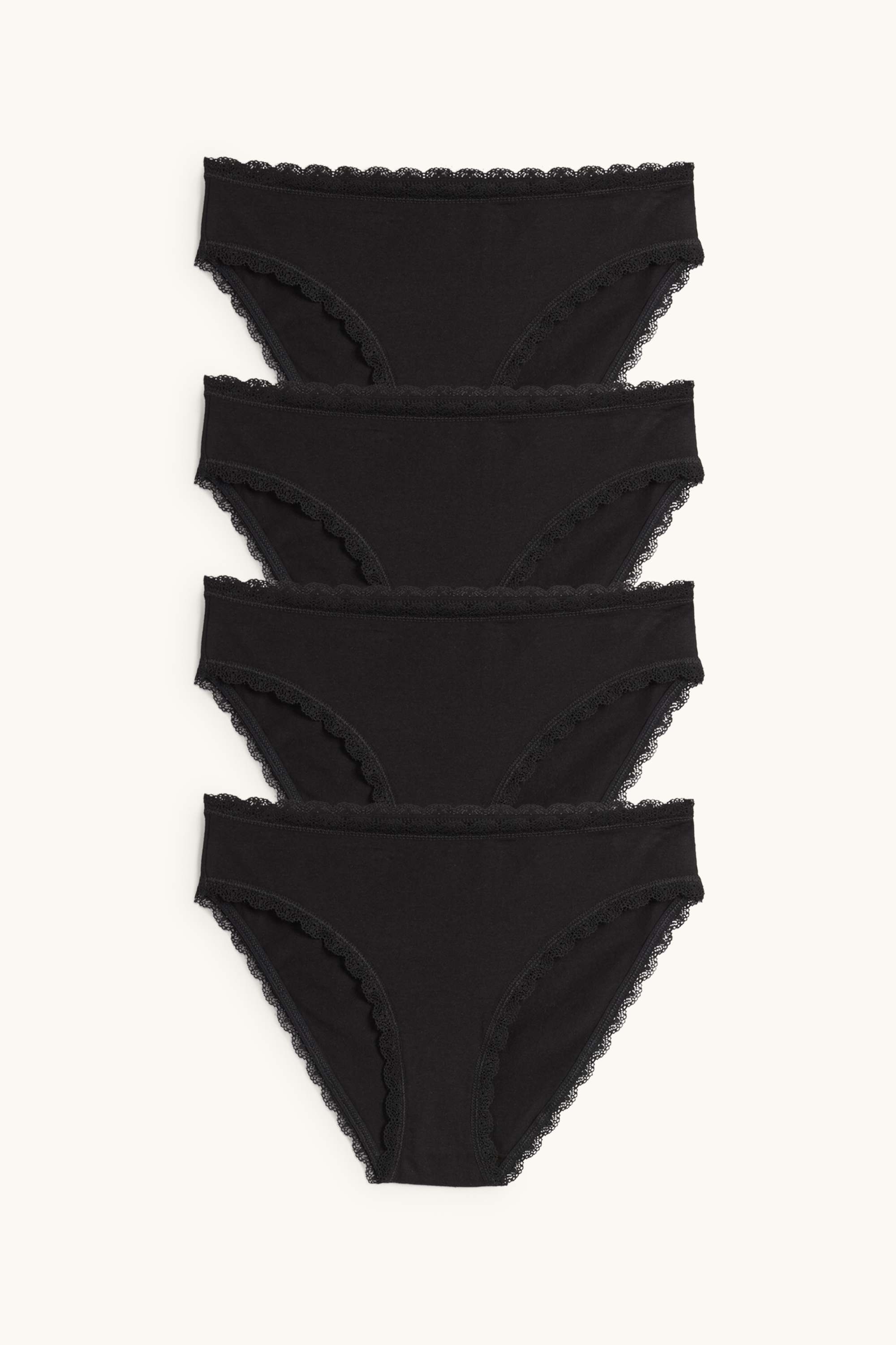 Multipack of 4 - knickers black