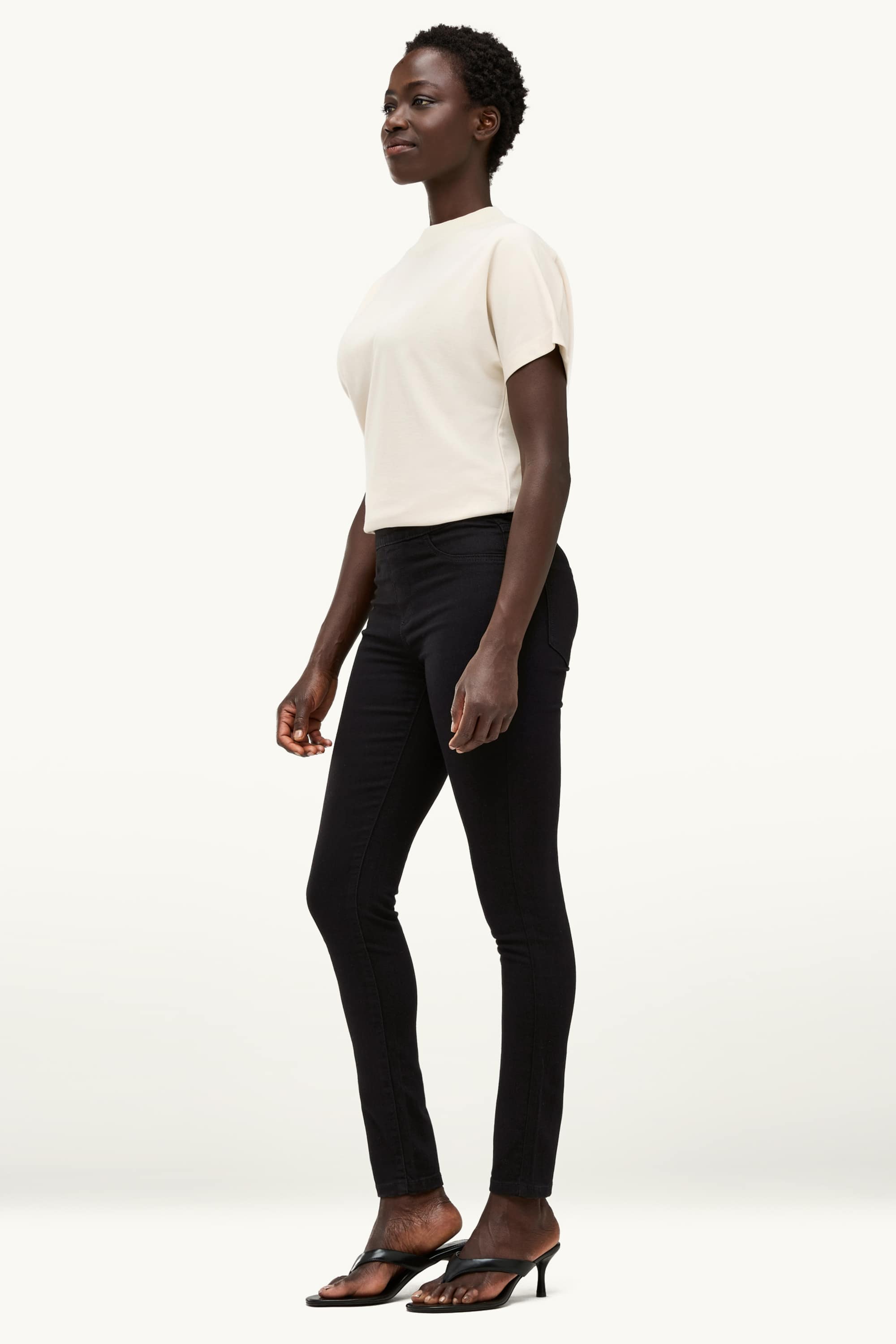 Jegging jeans - mid-rise waist black (2)