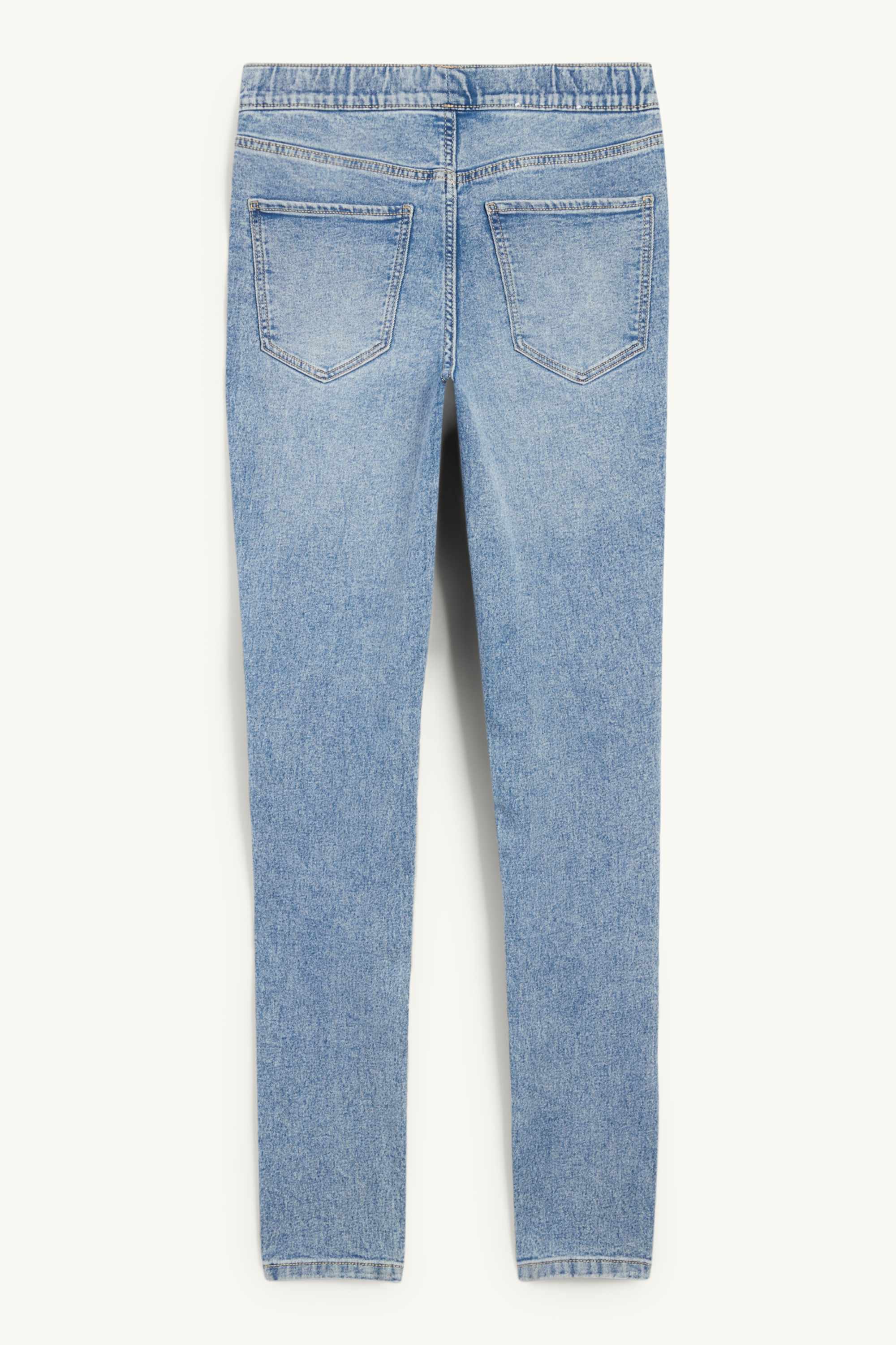 Jegging jeans - mid-rise waist denim-light blue (1)