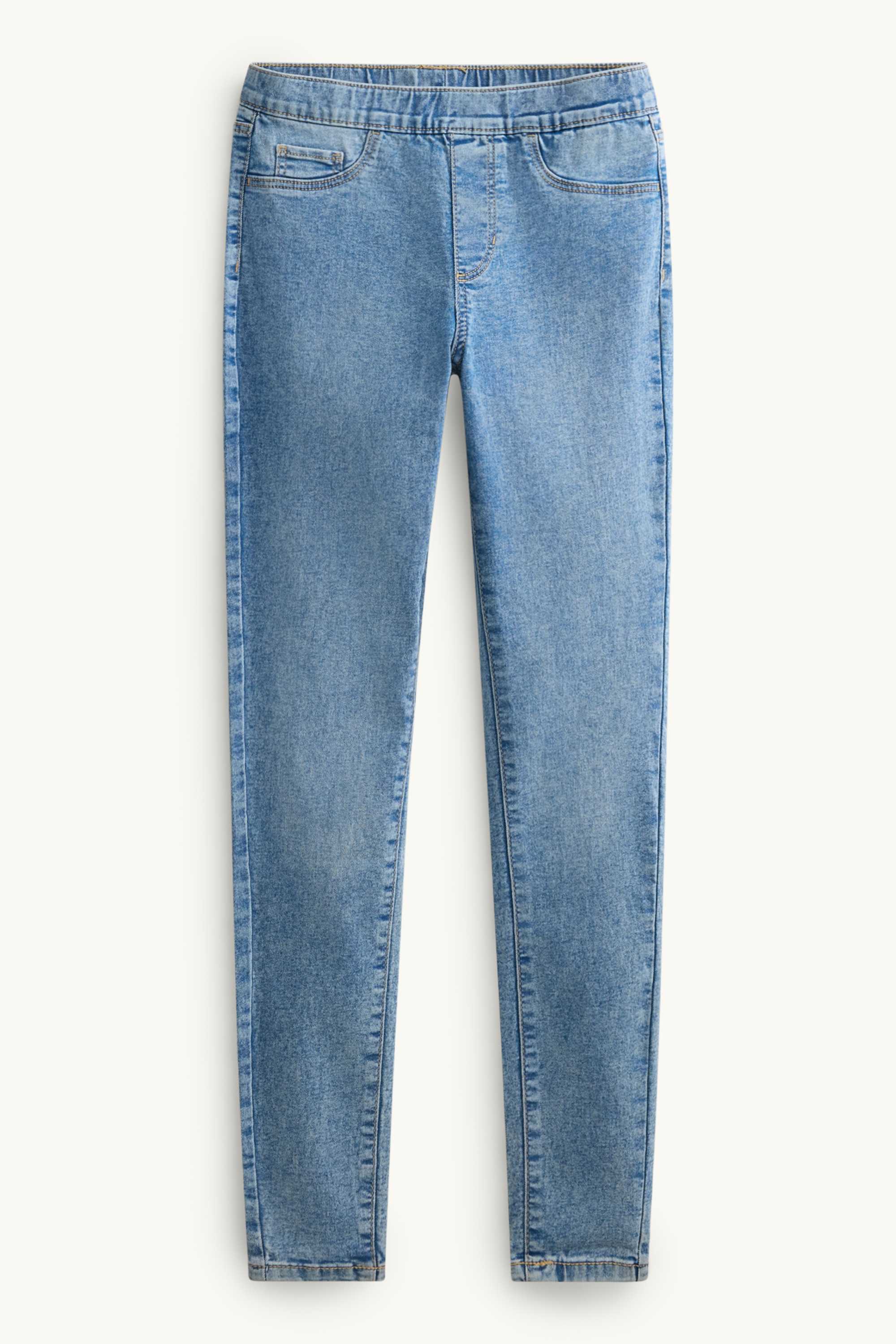 Jegging jeans - mid-rise waist denim-light blue (2)