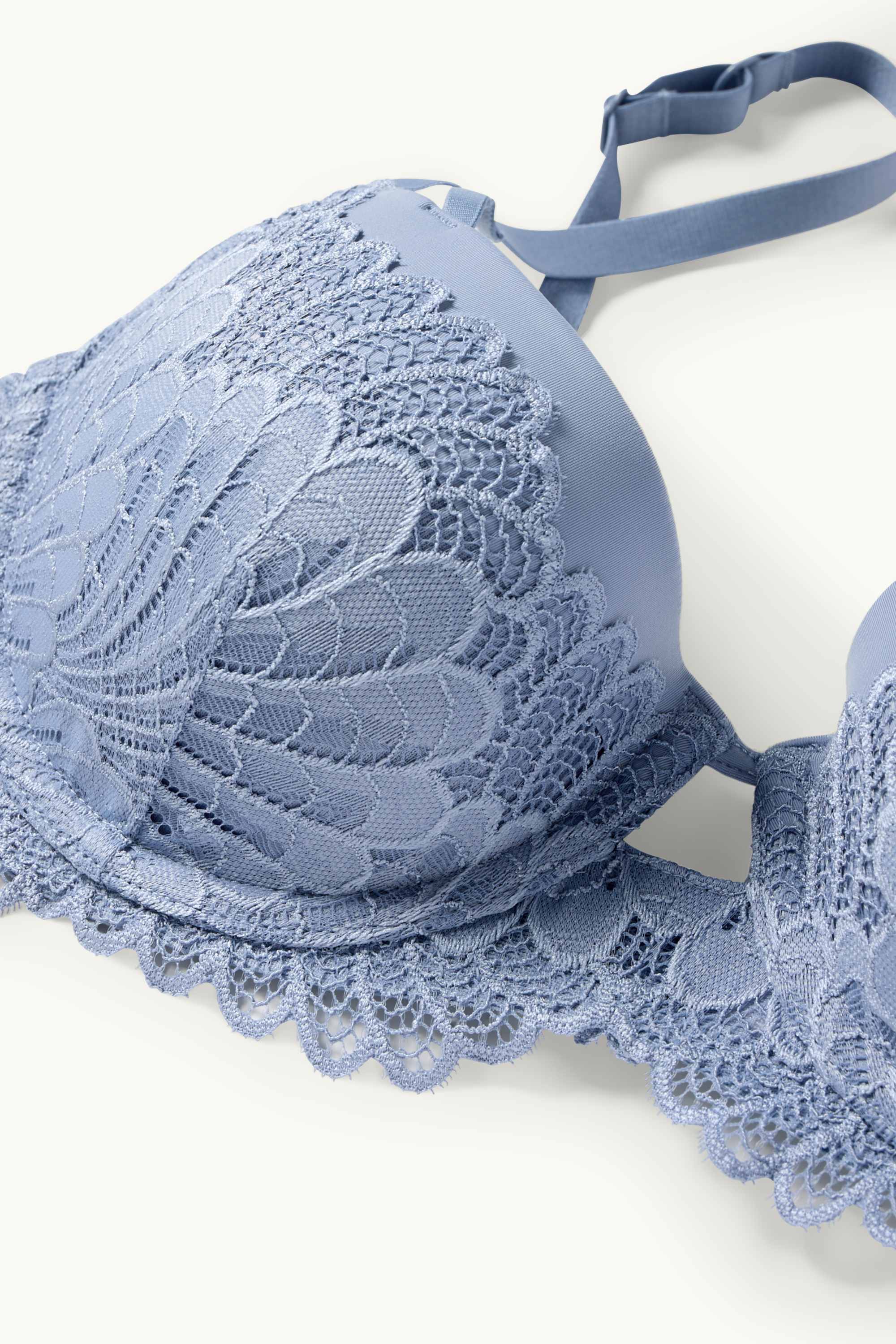 Underwire bra - DEMI - padded blue