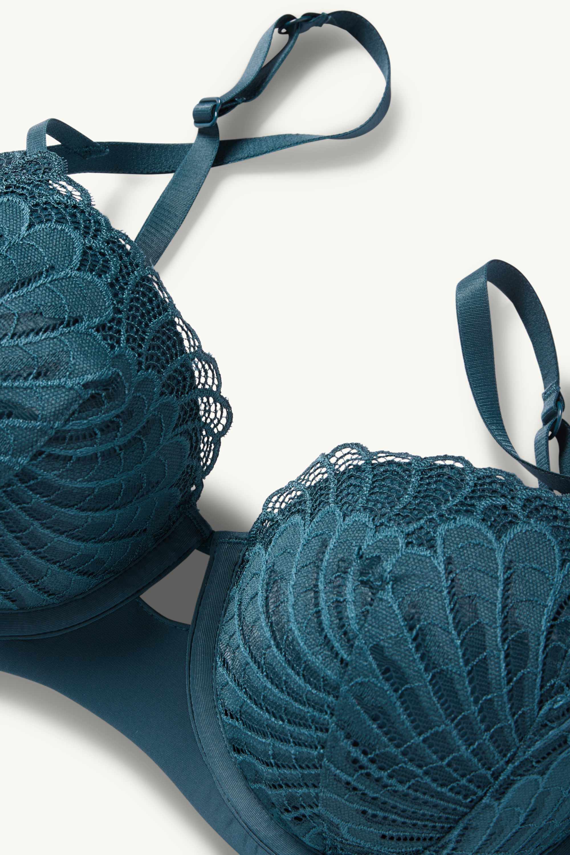 Underwire bra - BALCONETTE - padded dark green