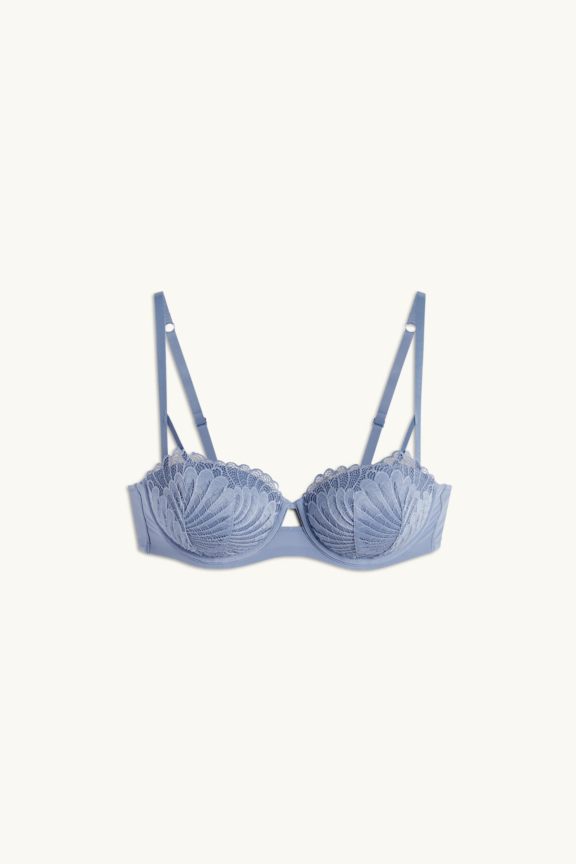 Underwire bra - BALCONETTE - padded blue