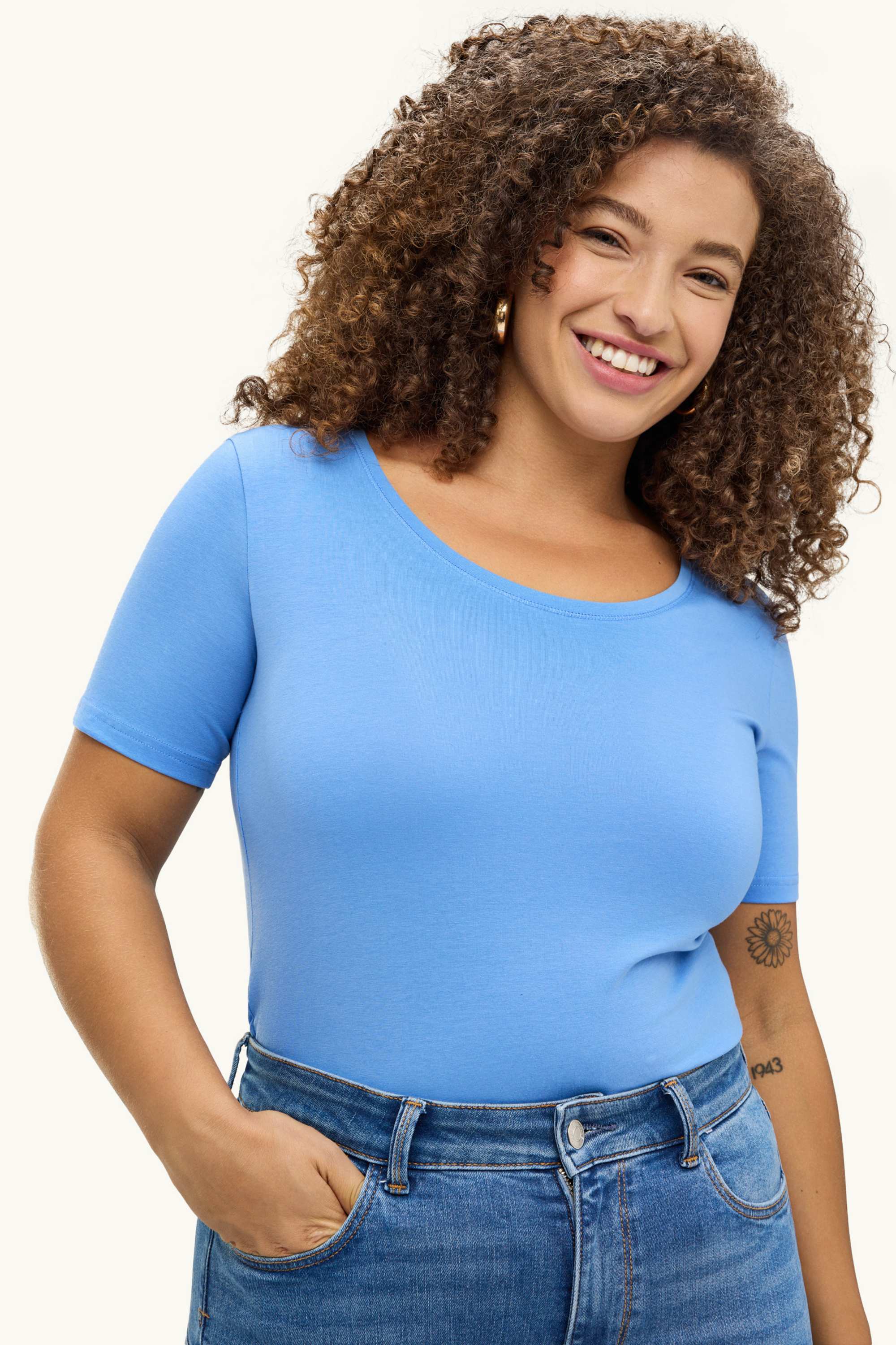 T-shirt - slim fit blue