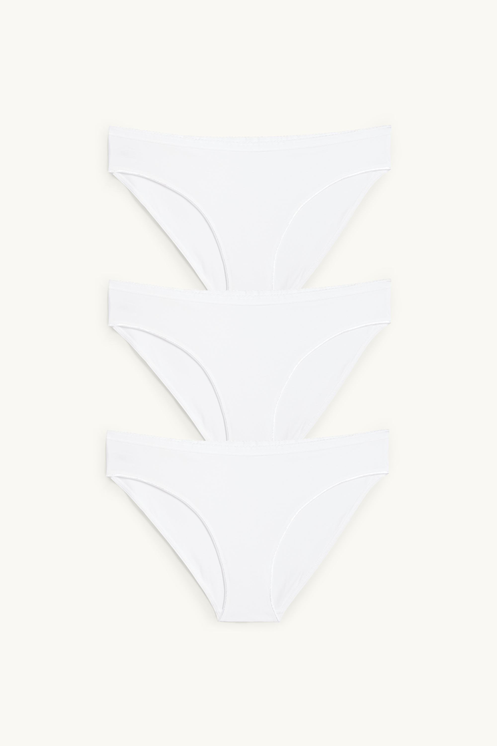 Multipack of 3 - knickers white
