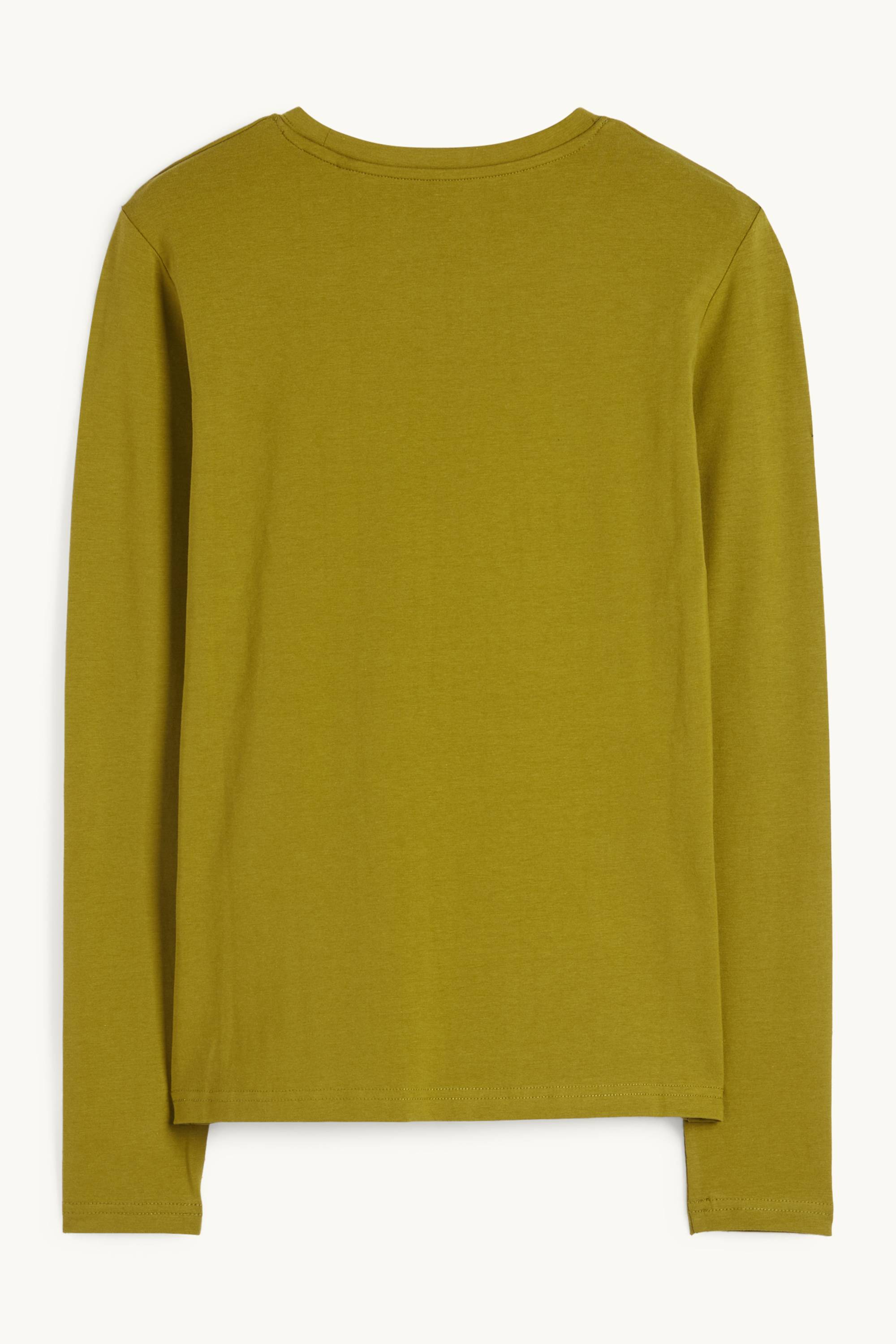 Long sleeve top - slim fit khaki