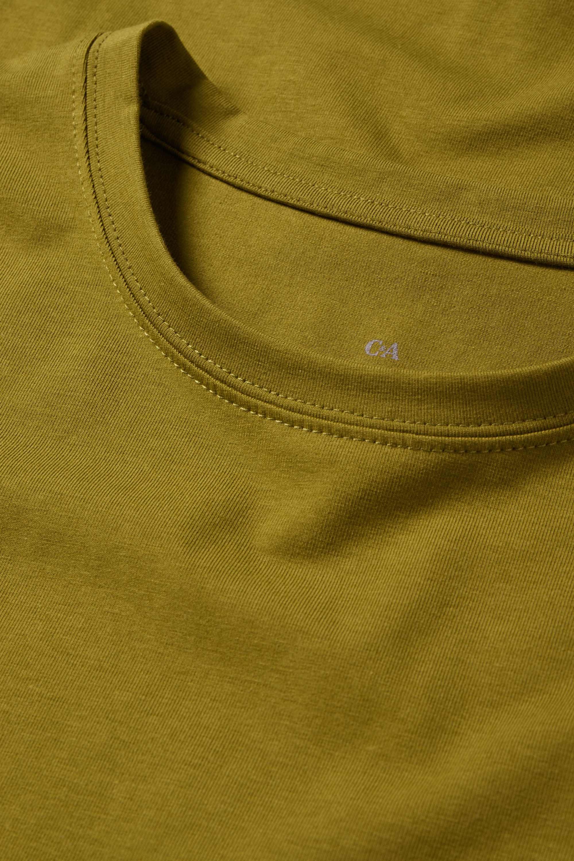 Long sleeve top - slim fit khaki