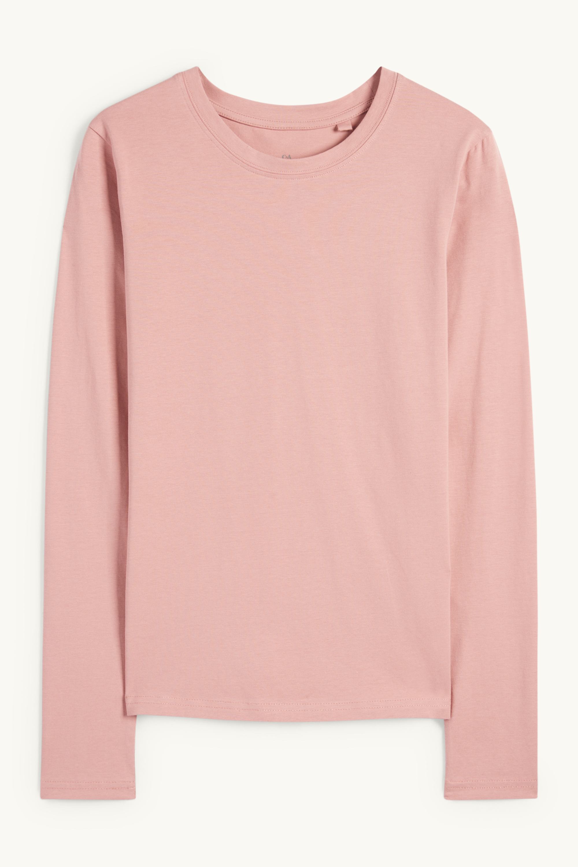 Long sleeve top - slim fit dark rose