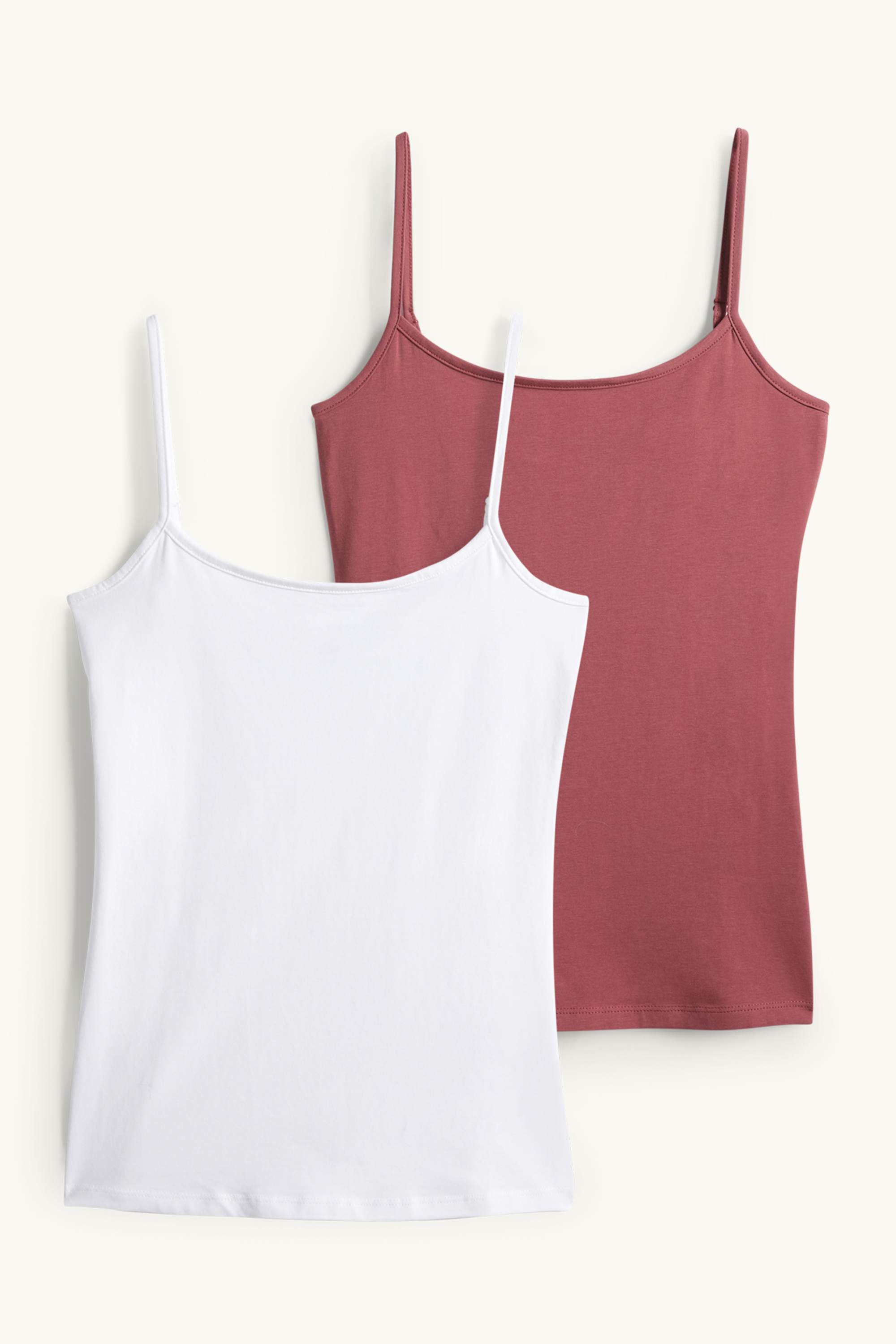Multipack of 2 - top white / dark red