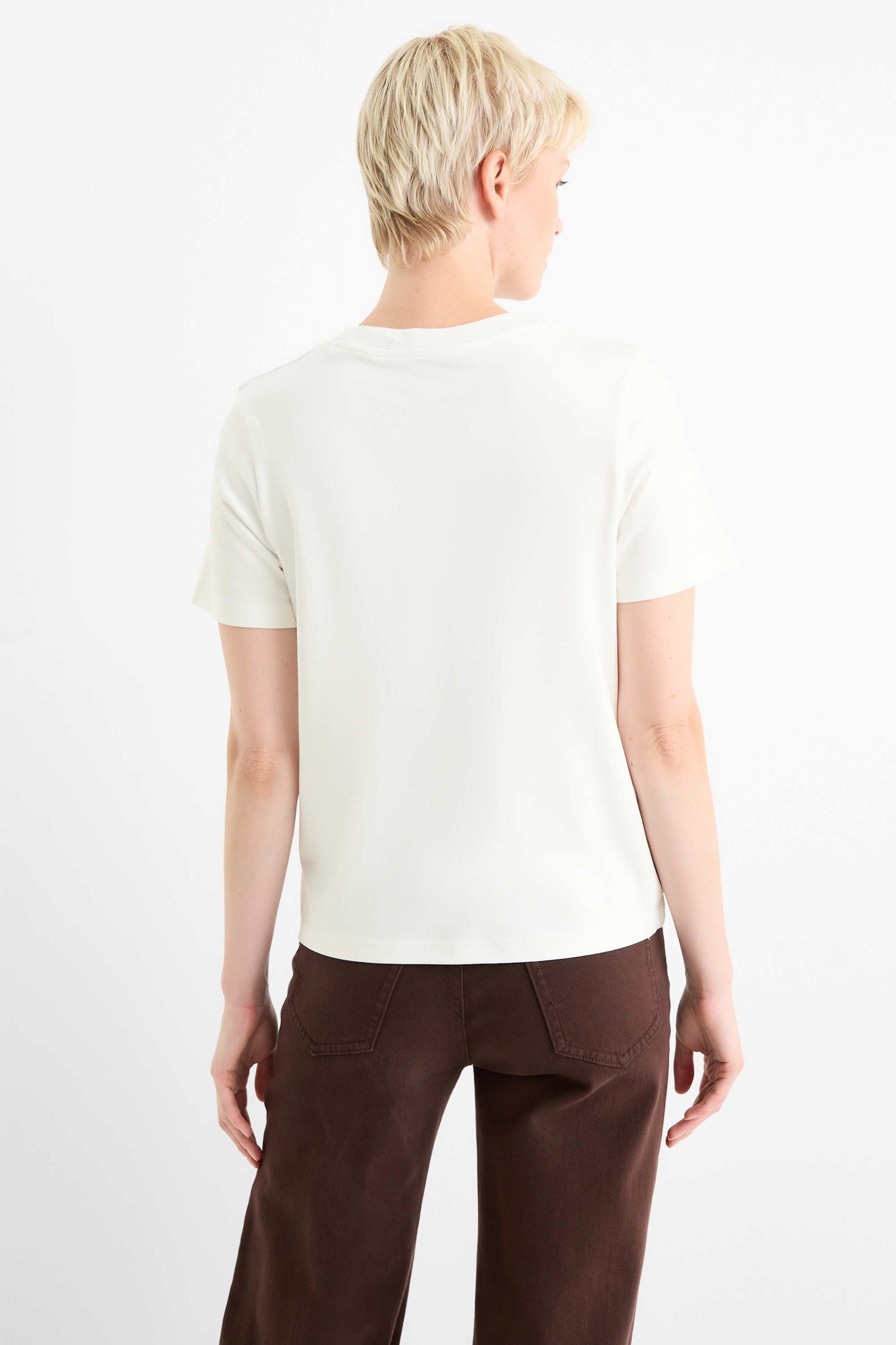 T-shirt - slim fit white