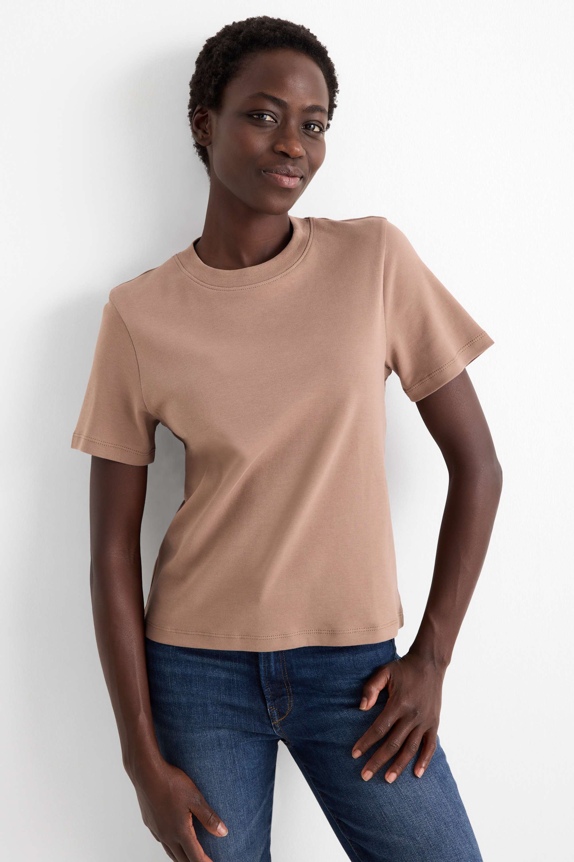 T-shirt - slim fit brown