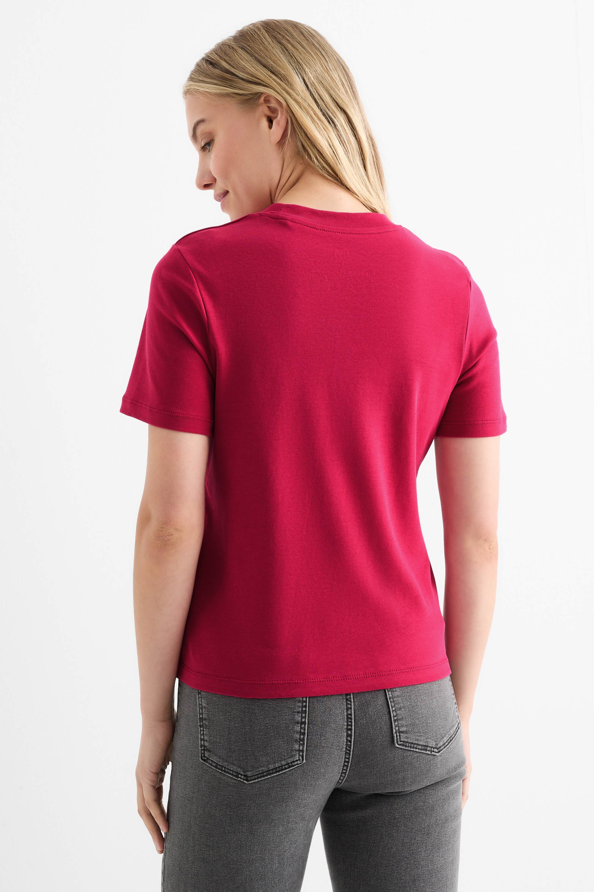 T-shirt - slim fit dark red
