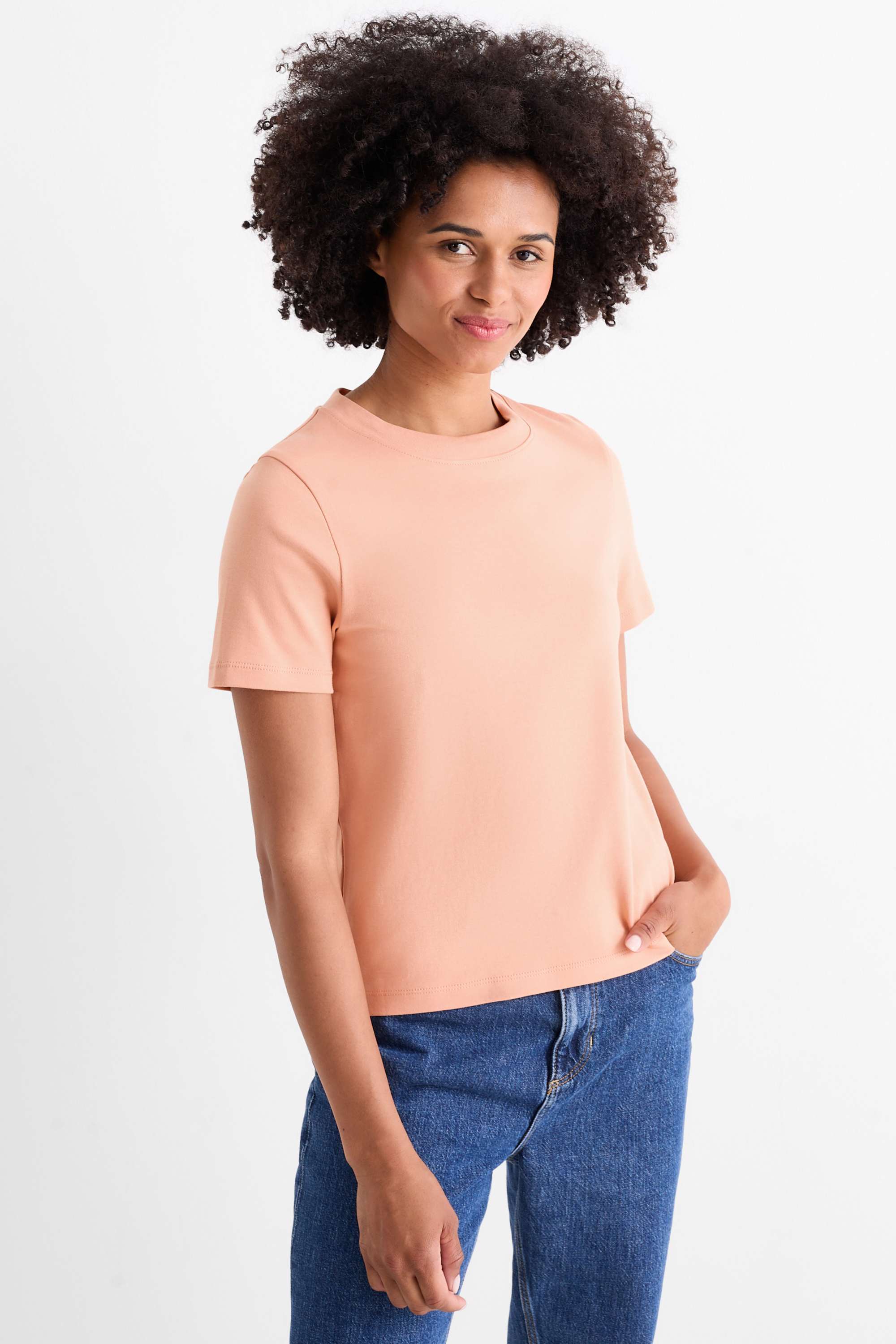 T-shirt - slim fit terracotta