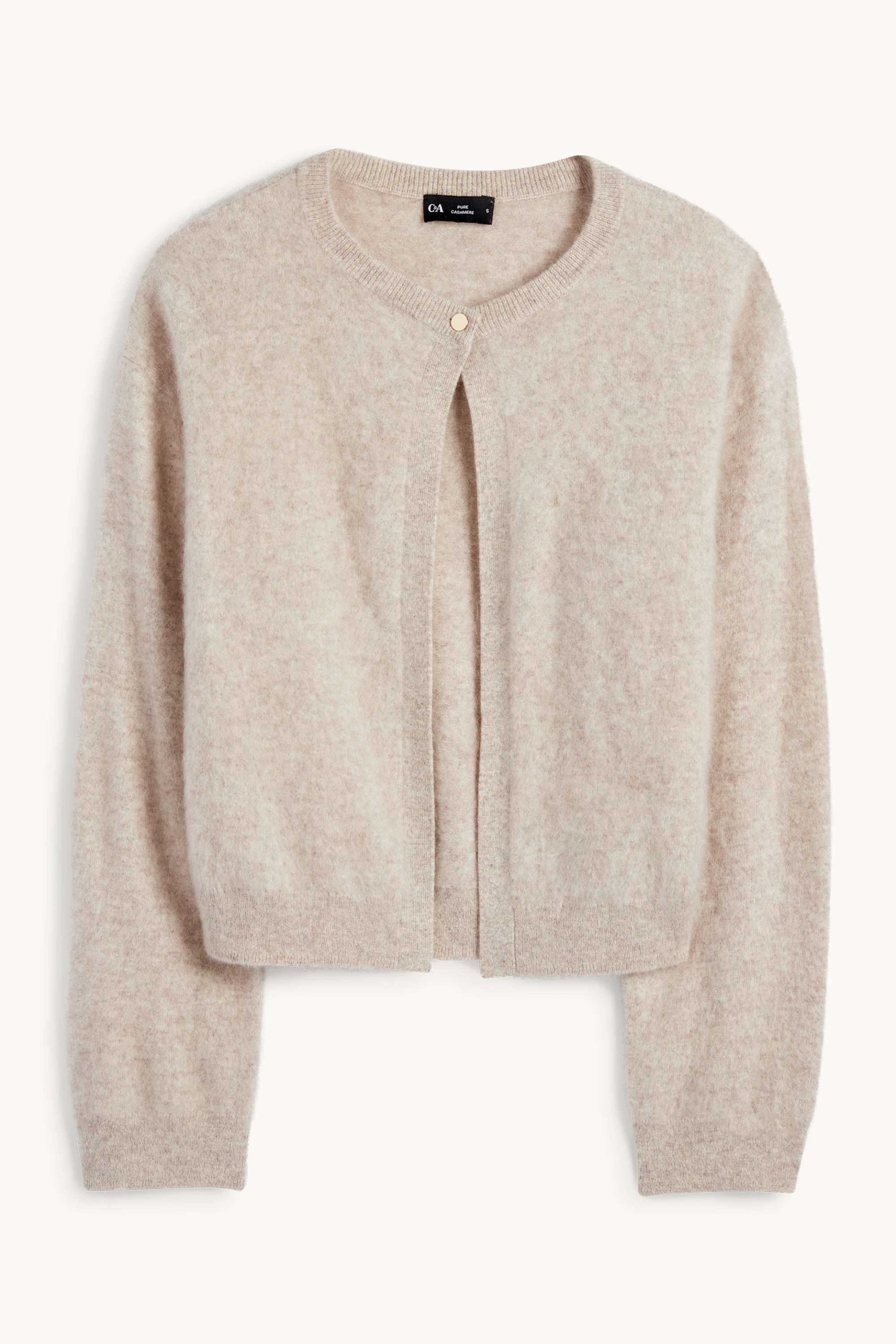 Cashmere cardigan light beige