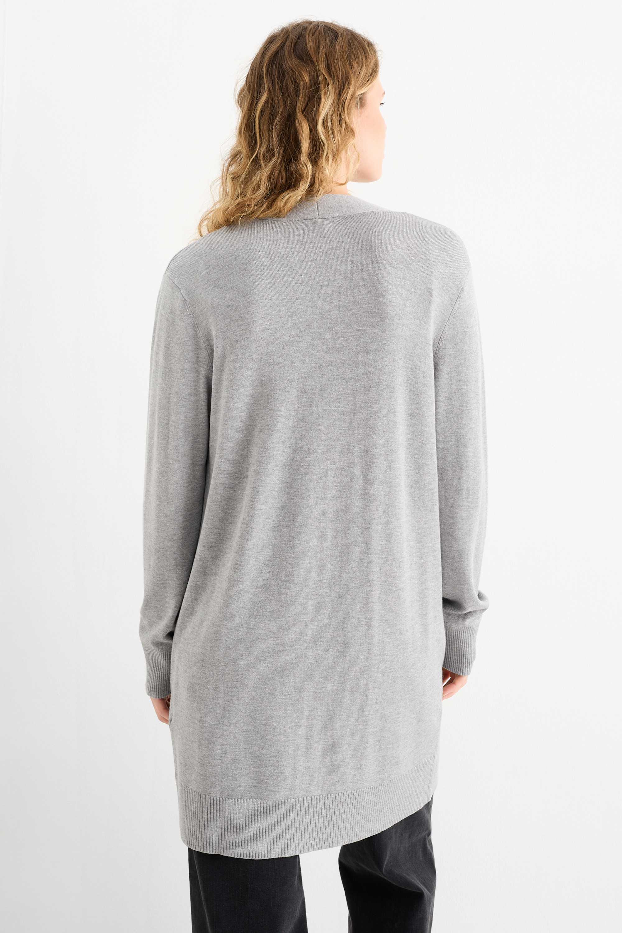 Long cardigan light gray