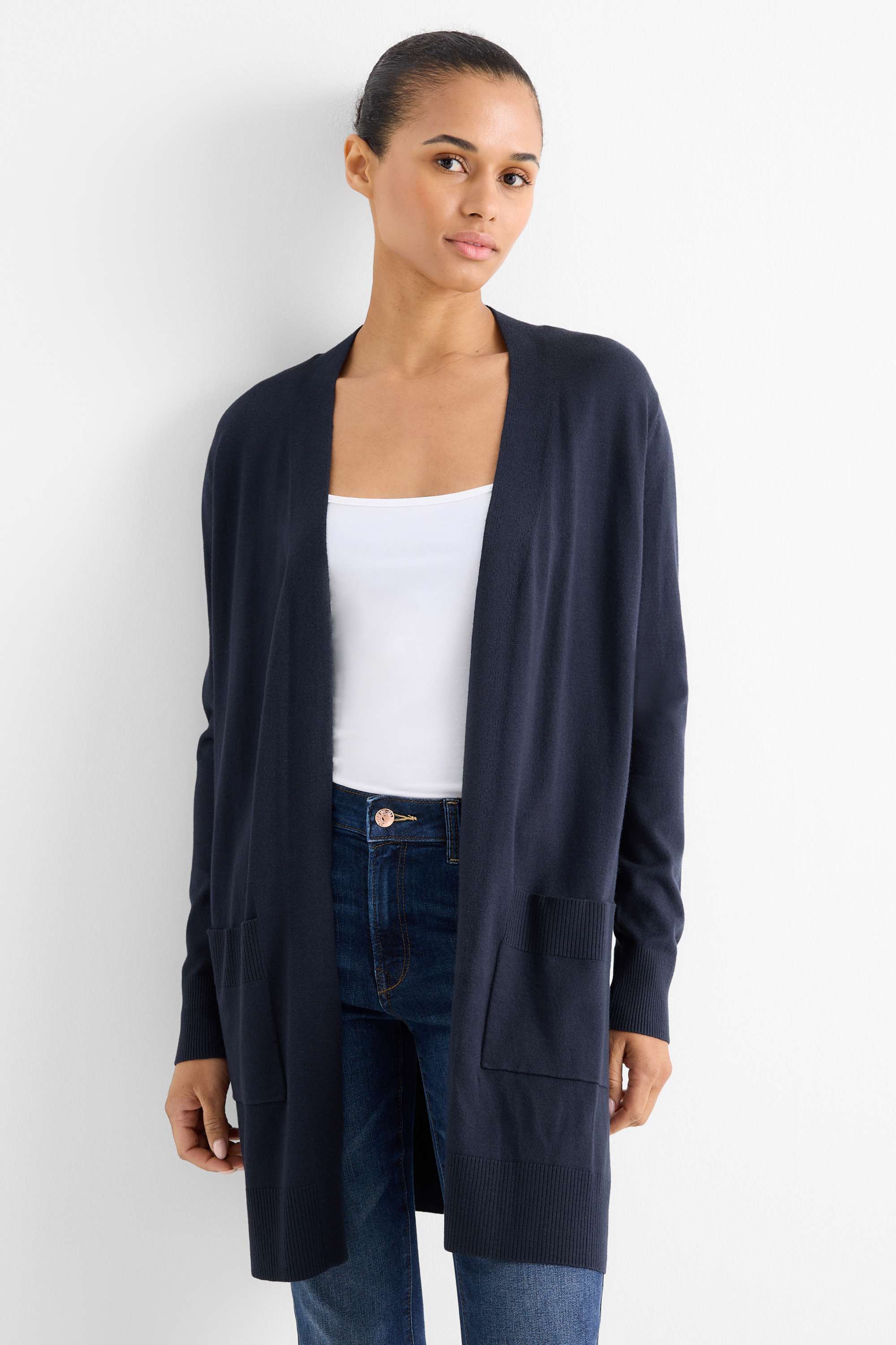 Long cardigan dark blue