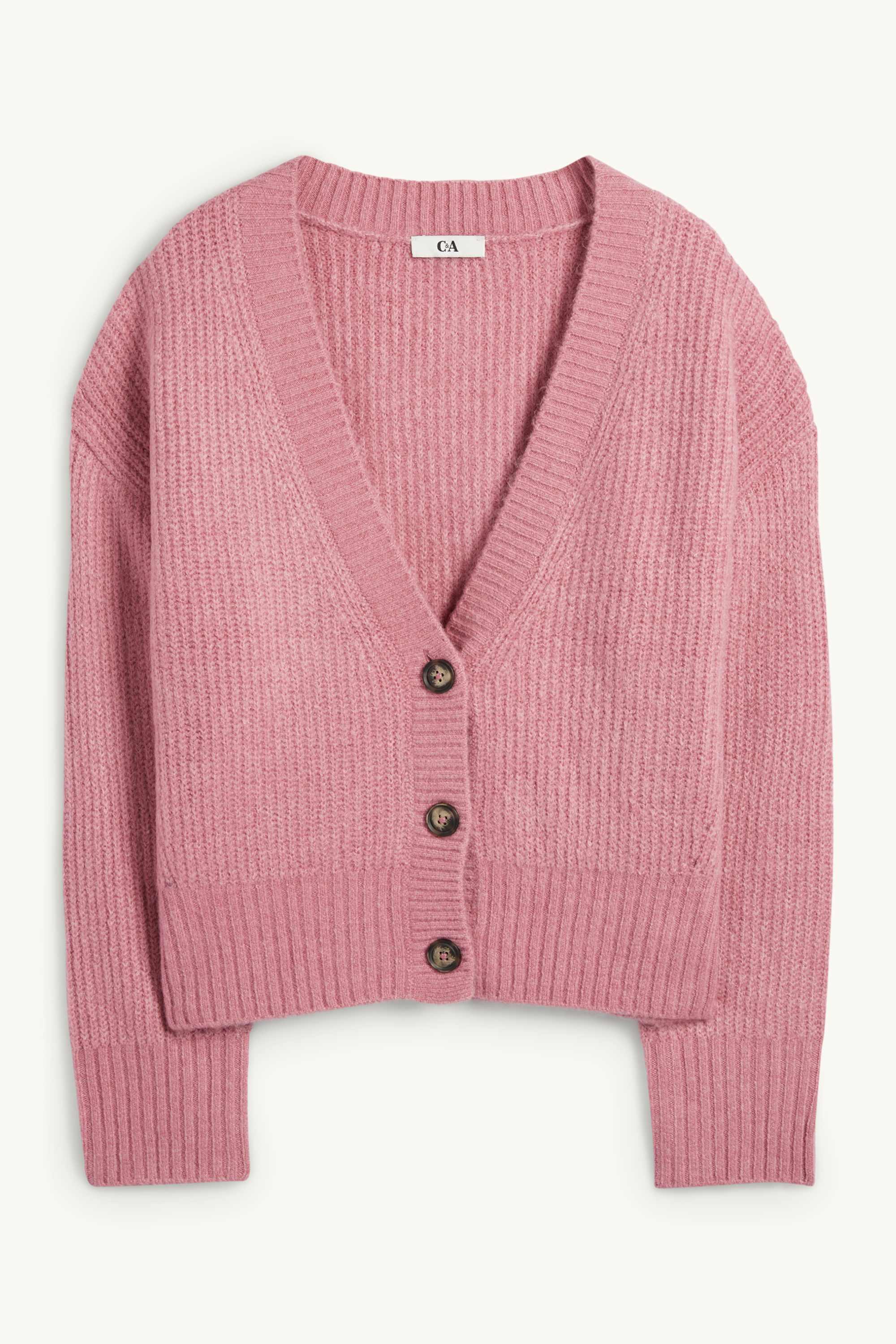 Cardigan - ribbed rose