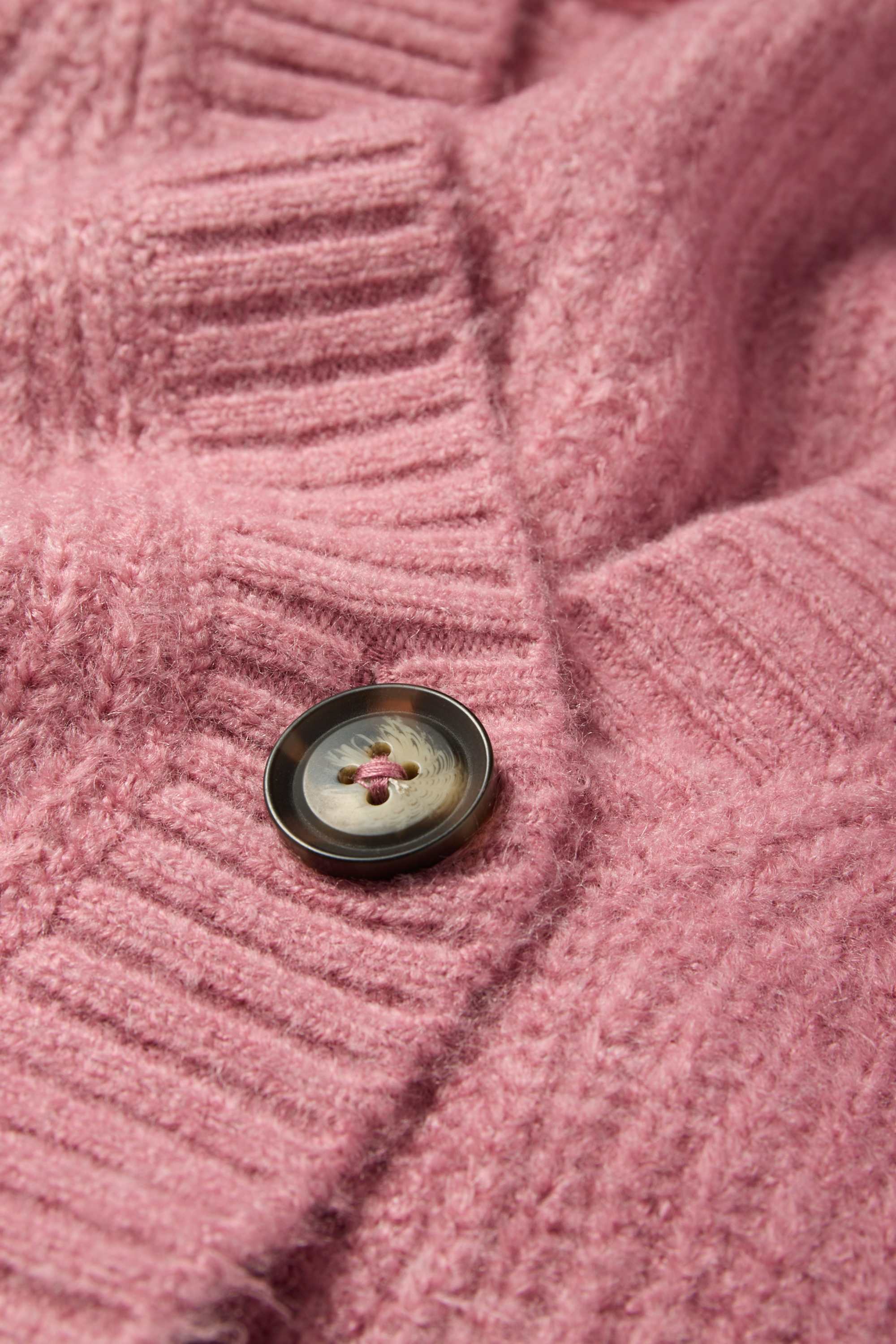Cardigan - ribbed rose
