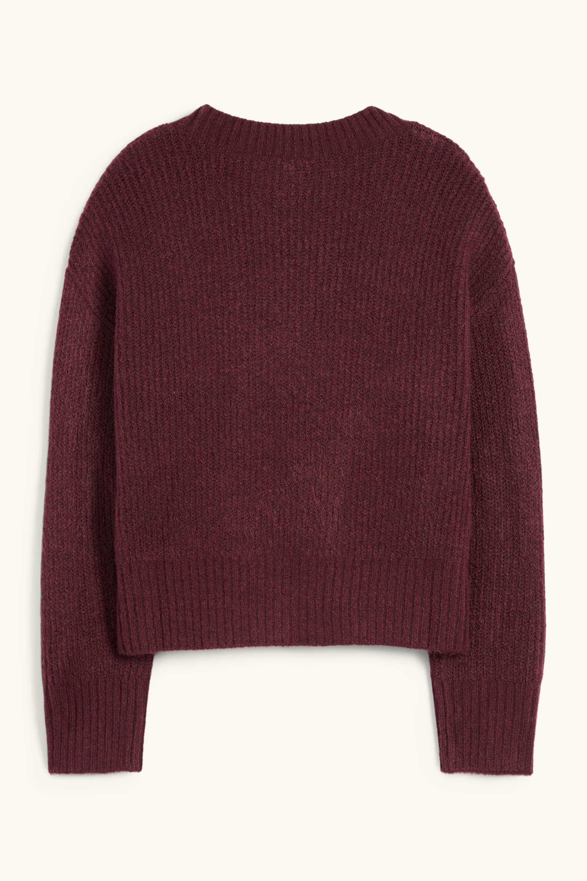 Cardigan - ribbed bordeaux