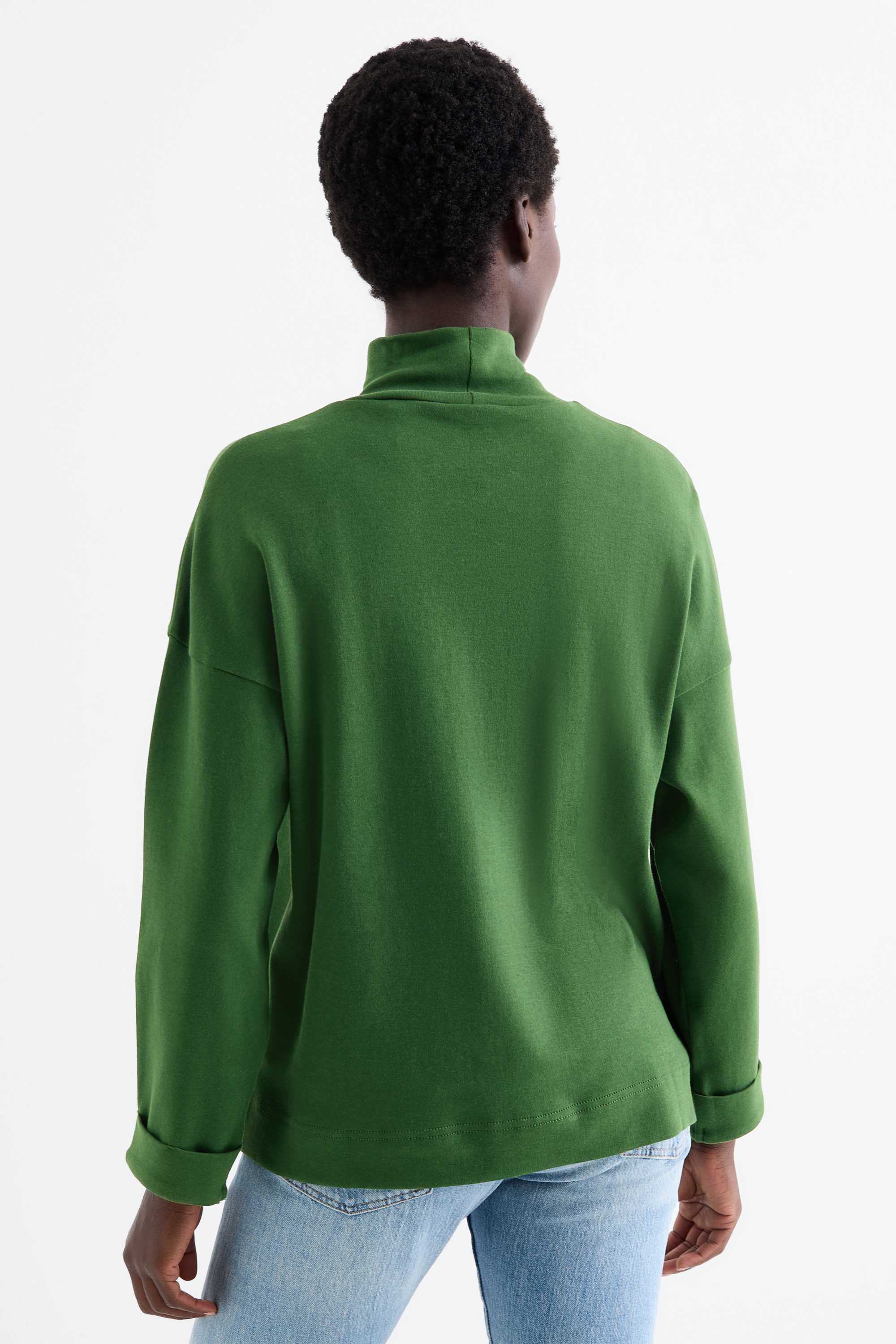 Turtleneck top dark green