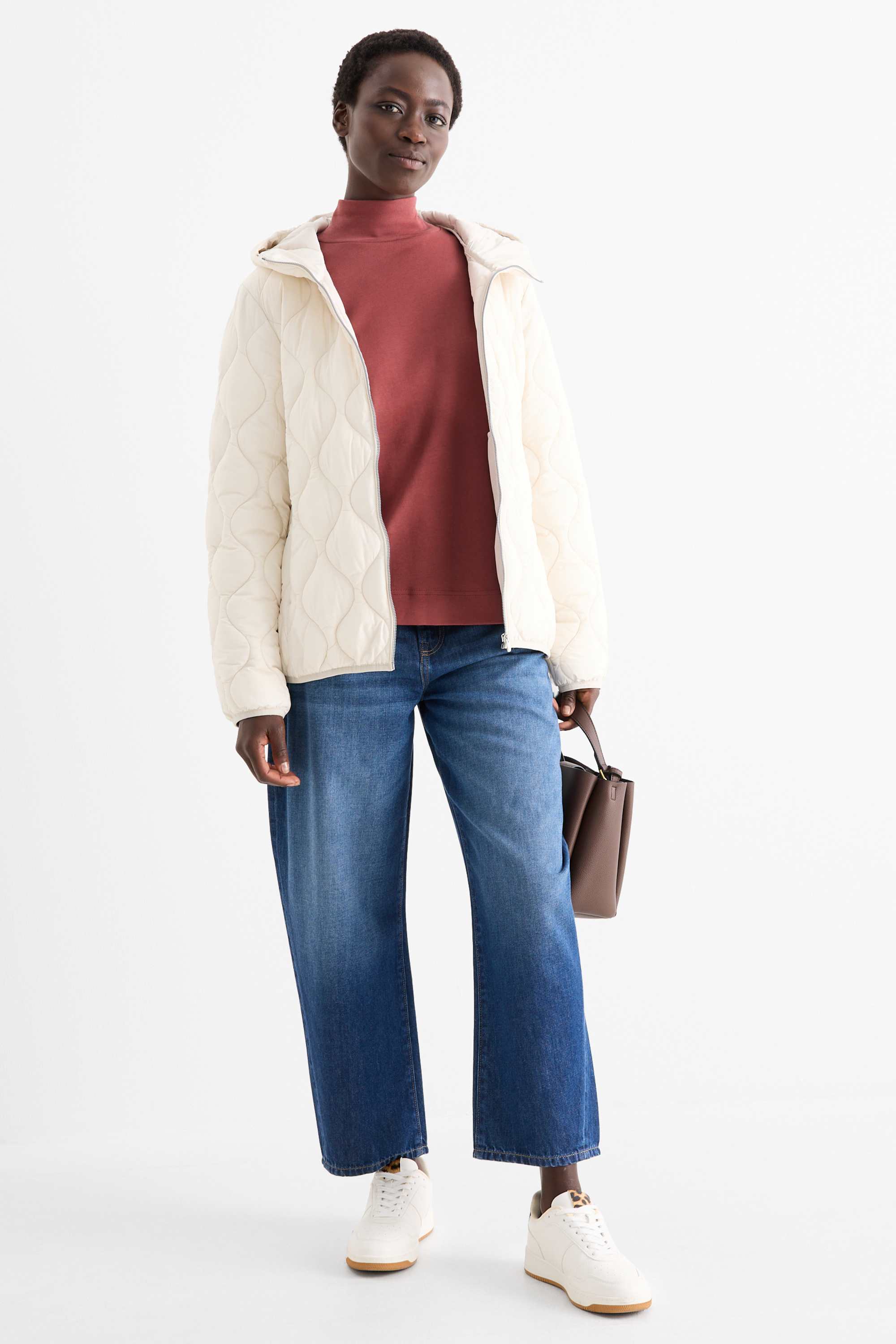 Turtleneck top red
