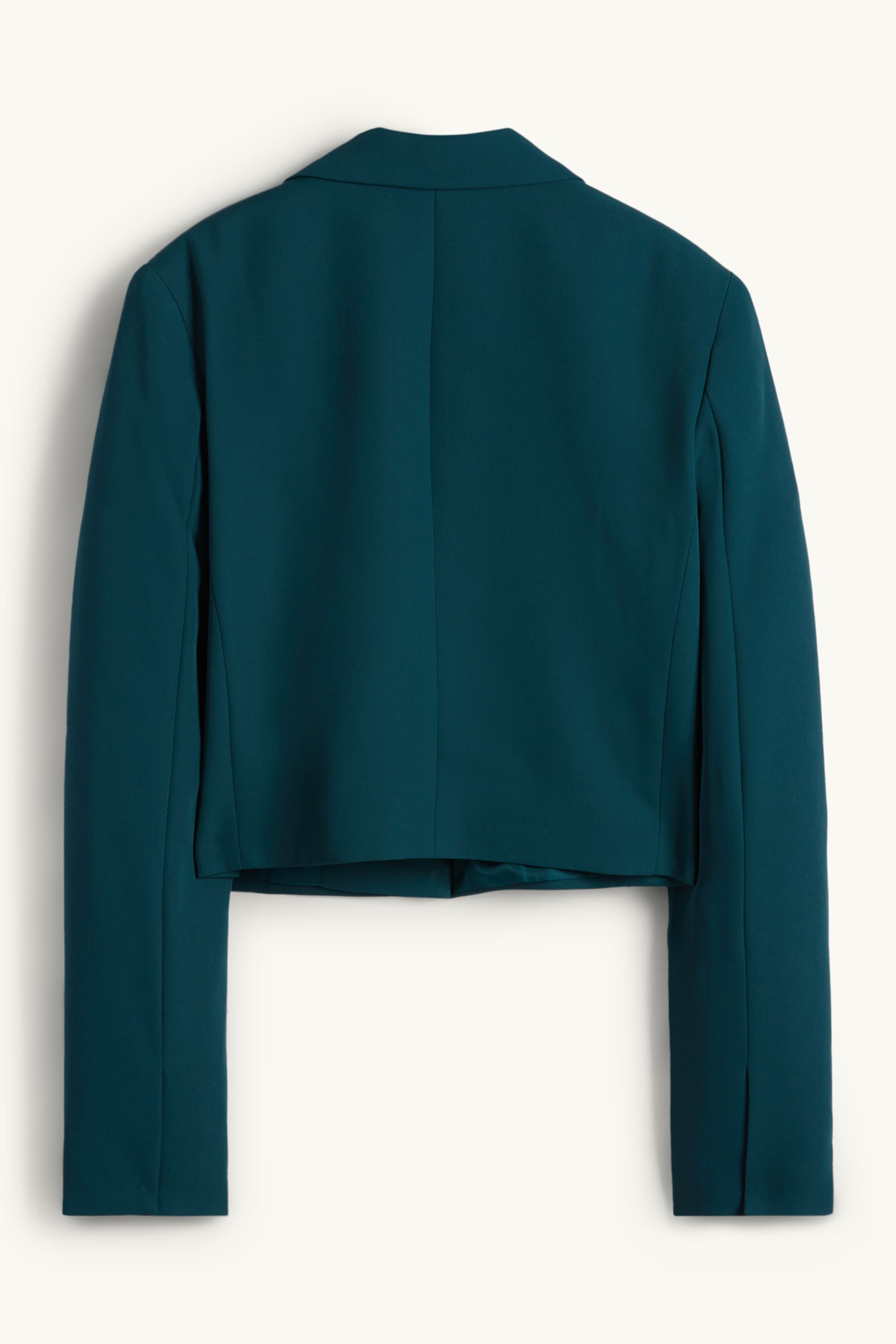 Cropped blazer- regular fit petrol