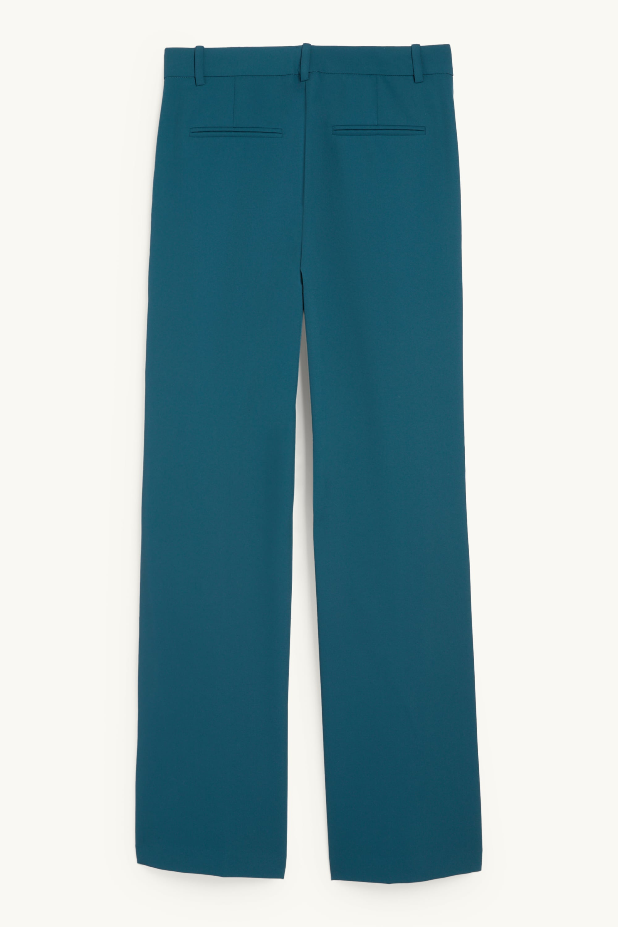 Business trousers - mid-rise waist - wide leg petrol