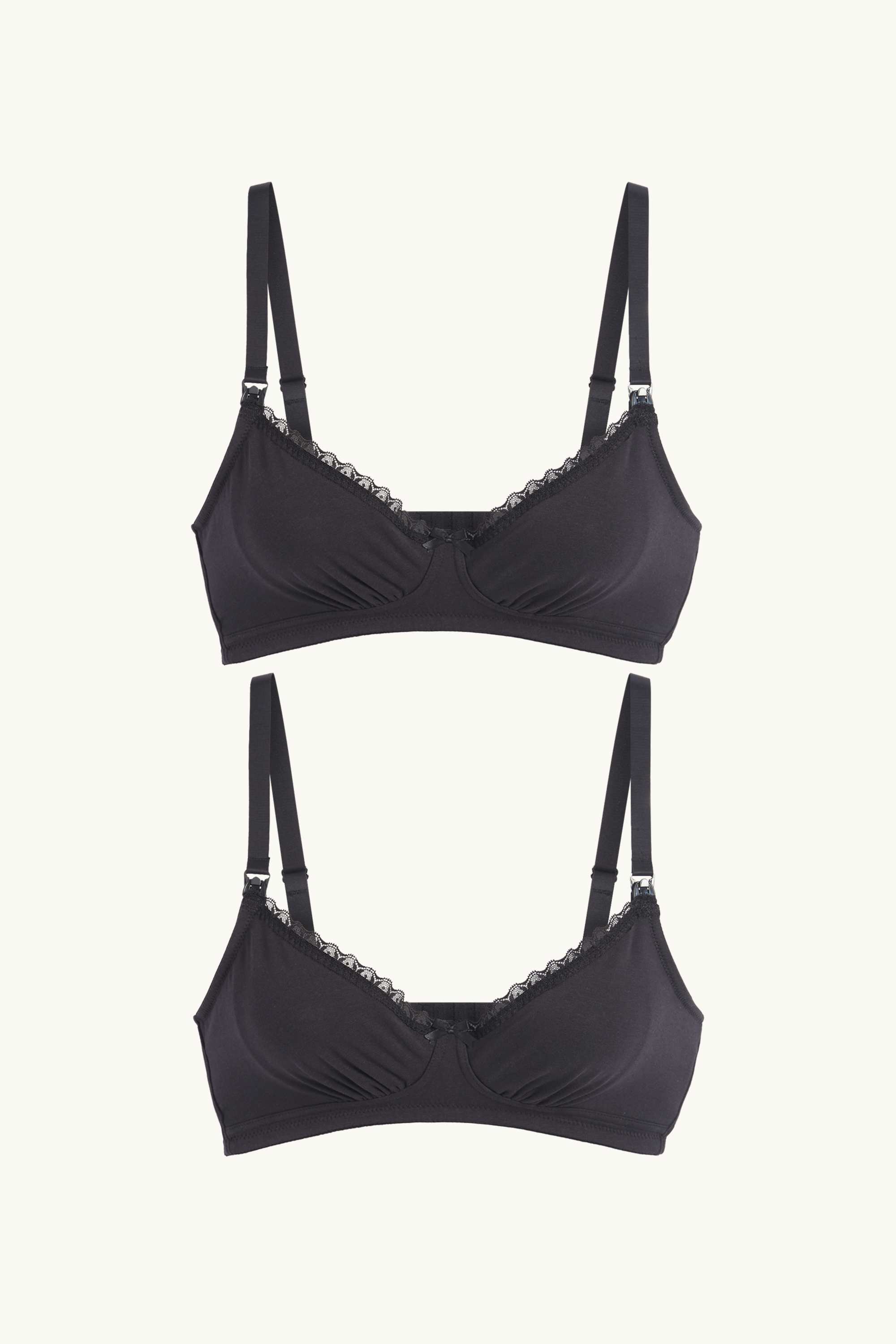 Multipack of 2 - non-wired nursing bra black